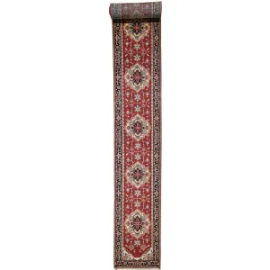 Hand-Knotted Traditional Serapi Design Rug 100% Wool Handmade (Size 2.6 X 19.9) Brral-2814