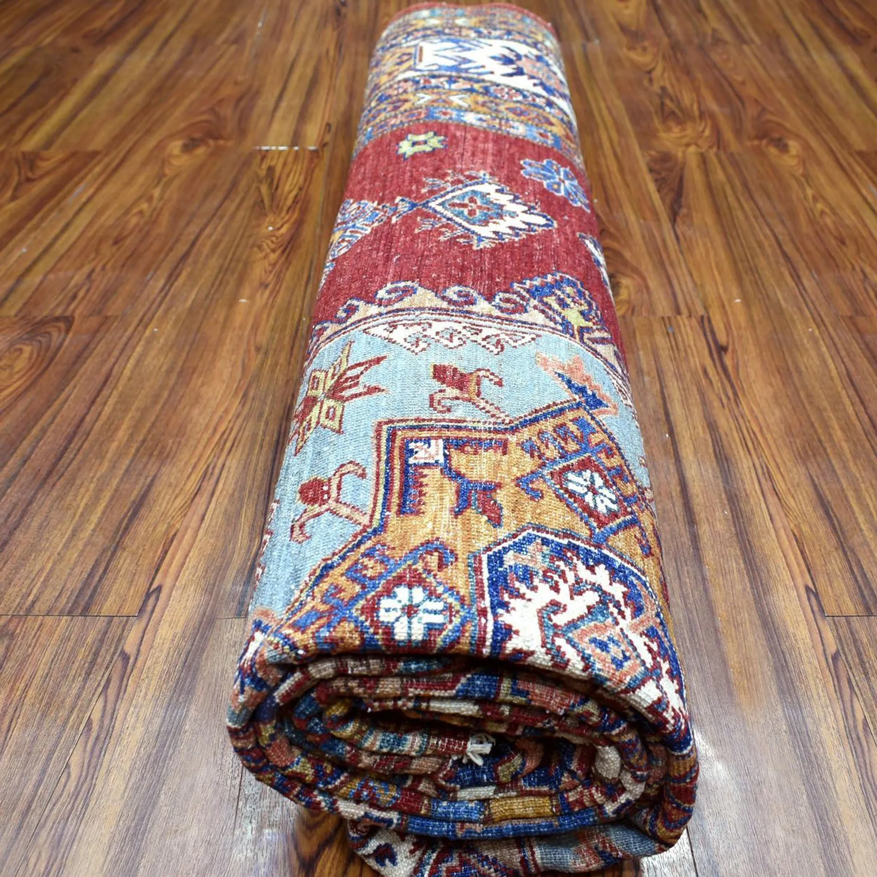 Hand-Knotted Tribal Causanian Design Handmade Wool Traditional Rug (Size 8.1 X 10.2) Cwral-9846