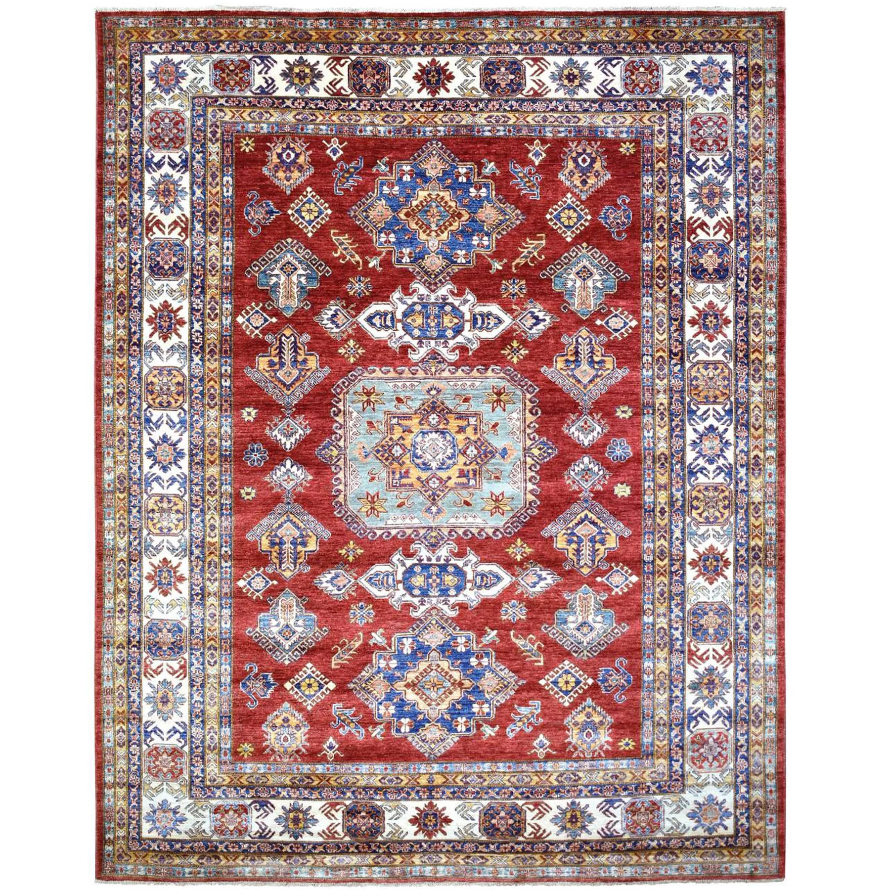 Hand-Knotted Tribal Causanian Design Handmade Wool Traditional Rug (Size 8.1 X 10.2) Cwral-9846
