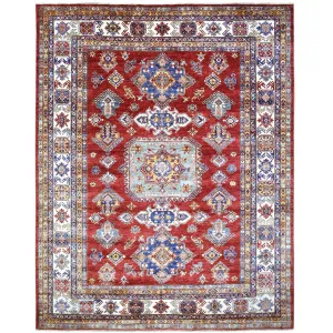 Hand-Knotted Tribal Causanian Design Handmade Wool Traditional Rug (Size 8.1 X 10.2) Cwral-9846
