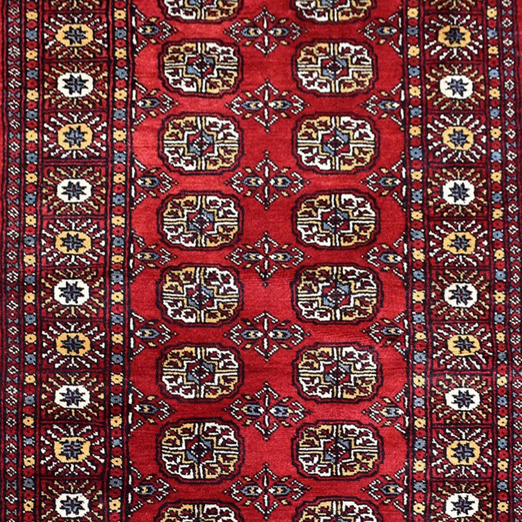 Hand-Knotted Tribal Jaldar Bokhara Handmade Wool Rug (Size 3.1 X 5.1) Cwral-8898