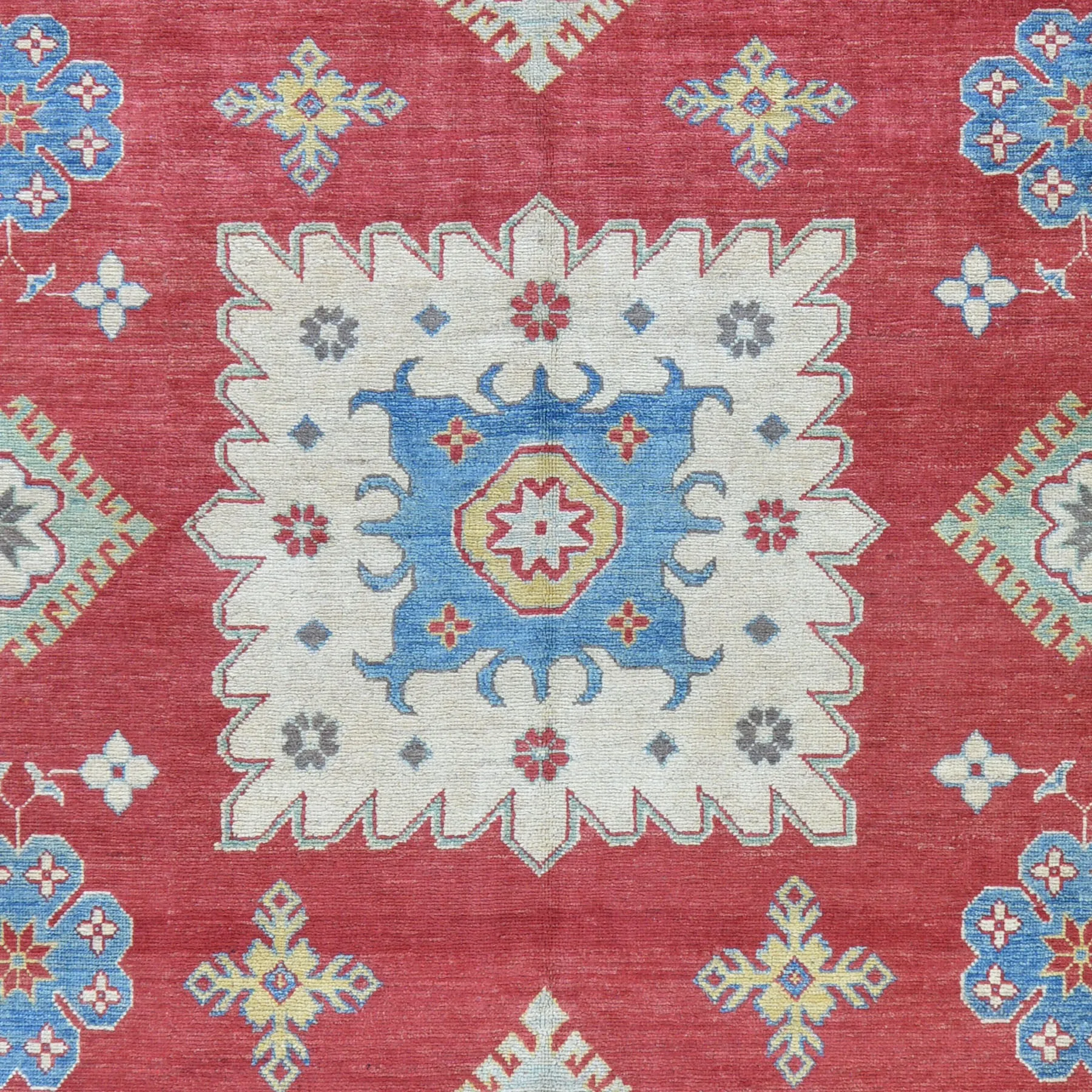 Hand-Knotted Tribal Kazak Design Handmade Wool Rug (Size 9.0 X 13.4) Cwral-1260