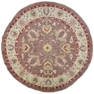 Hand-Knotted Tribal Round Peshawar Chobi Wool Handmade Oriental Rug (Size 8.3 X 8.3) Cwral-10383