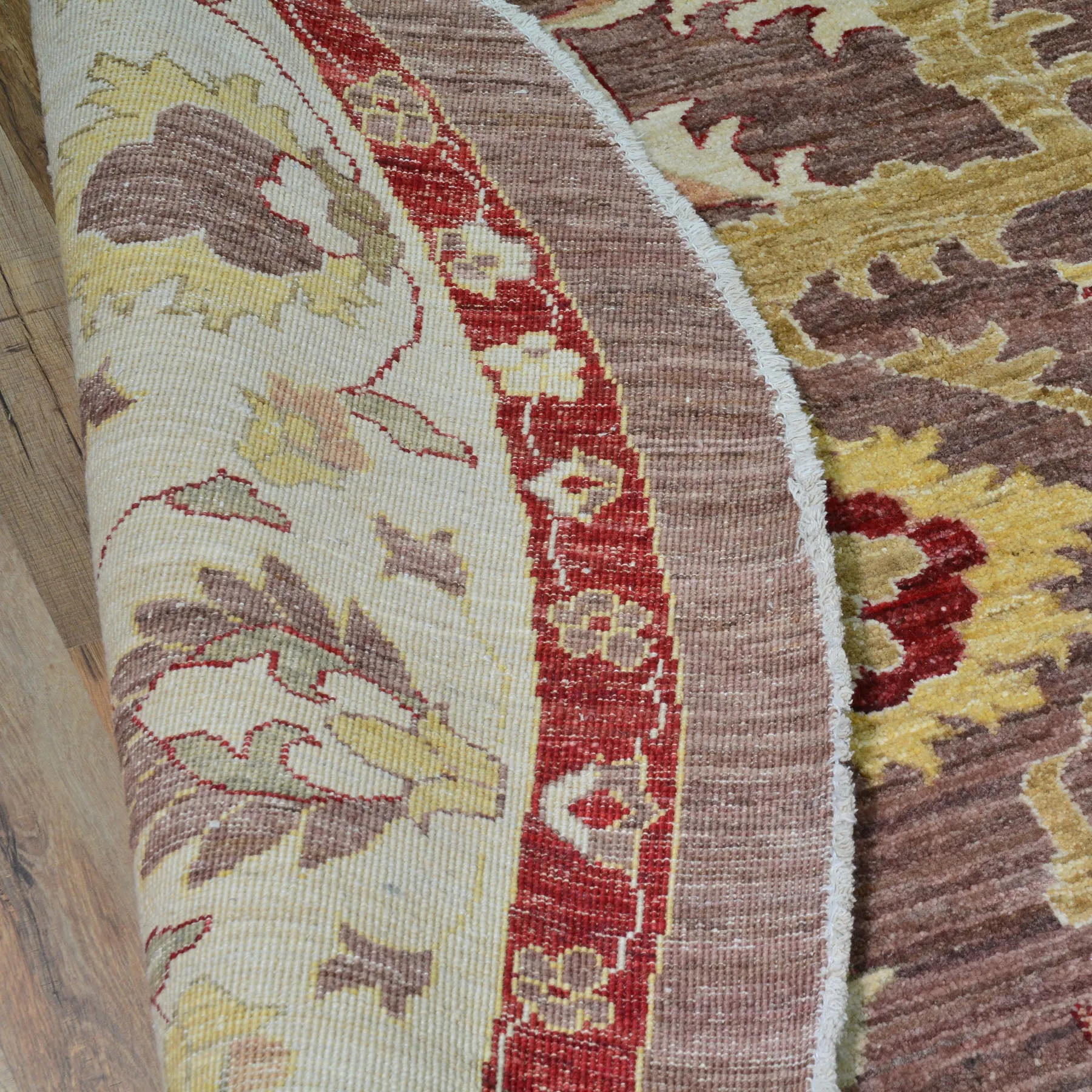 Hand-Knotted Tribal Round Peshawar Chobi Wool Handmade Oriental Rug (Size 8.3 X 8.3) Cwral-10383