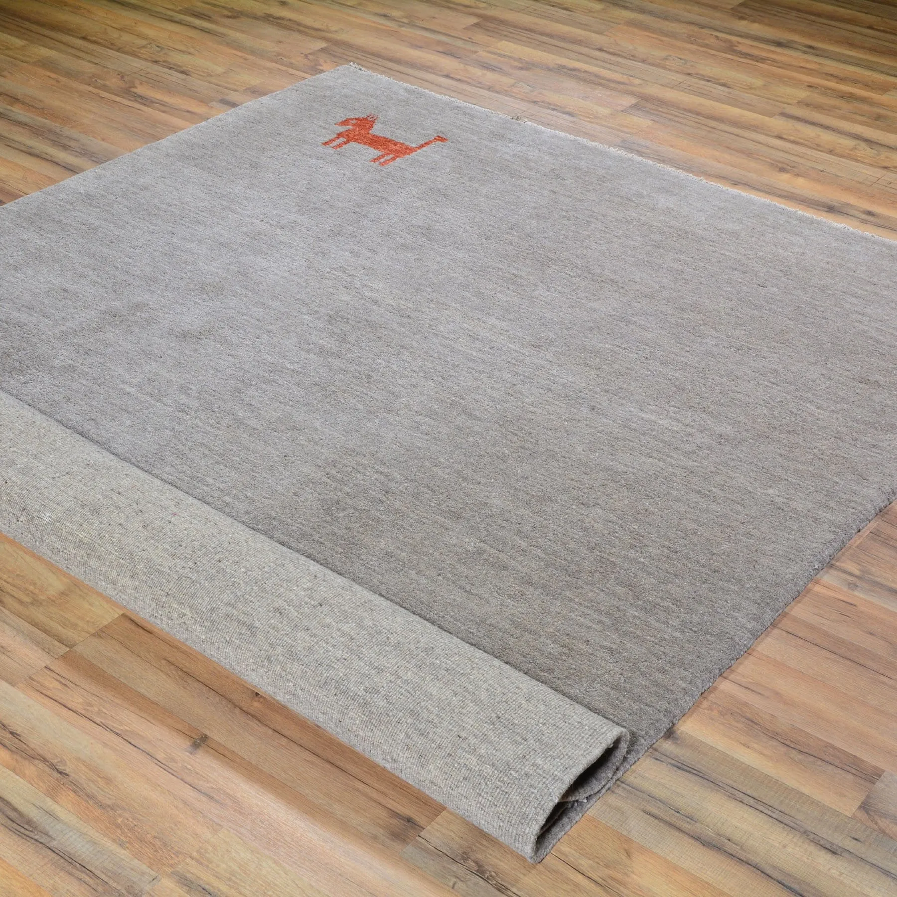 Hand-Knotted Tribal Thick Gabbeh Contemporary Wool Rug (Size 5.8 X 7.0) Brral-3951