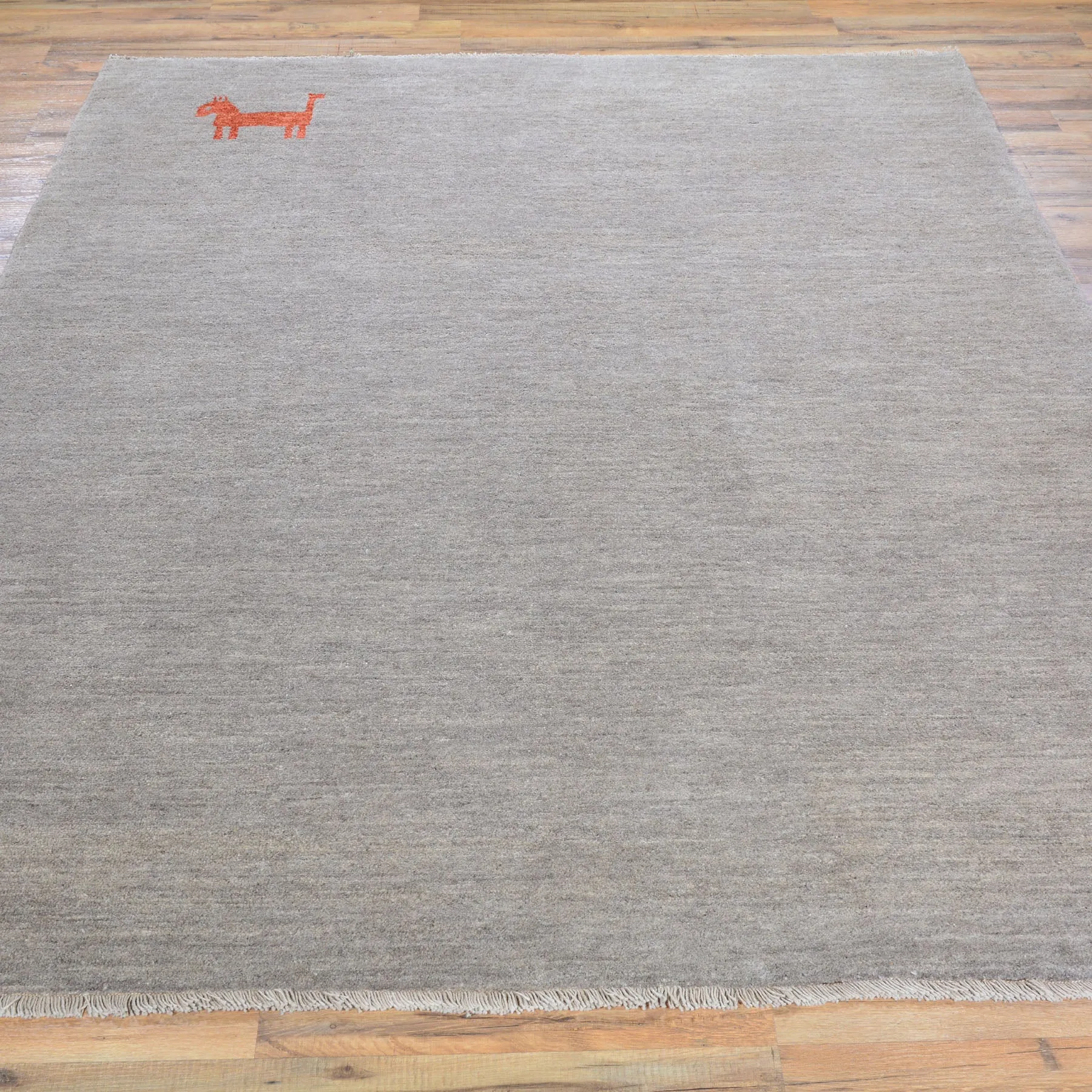 Hand-Knotted Tribal Thick Gabbeh Contemporary Wool Rug (Size 5.8 X 7.0) Brral-3951
