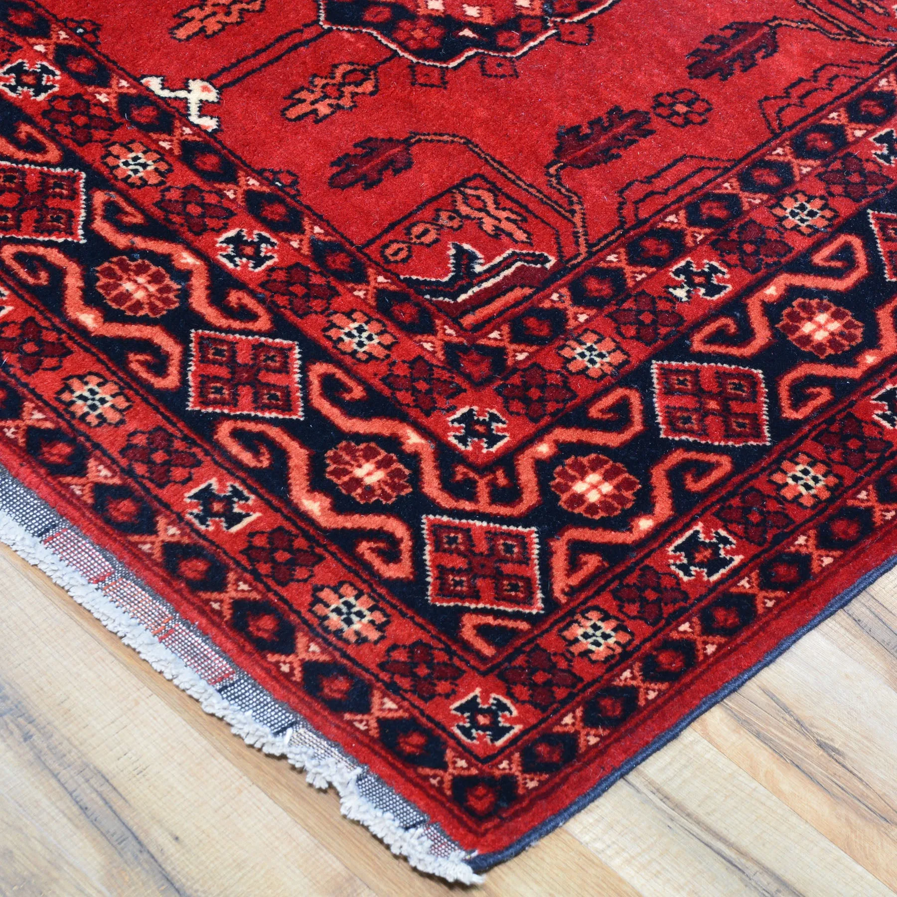 Hand-Knotted Tribal Turkoman Design Handmade Wool Rug (Size 5.0 X 6.7) Cwral-9273