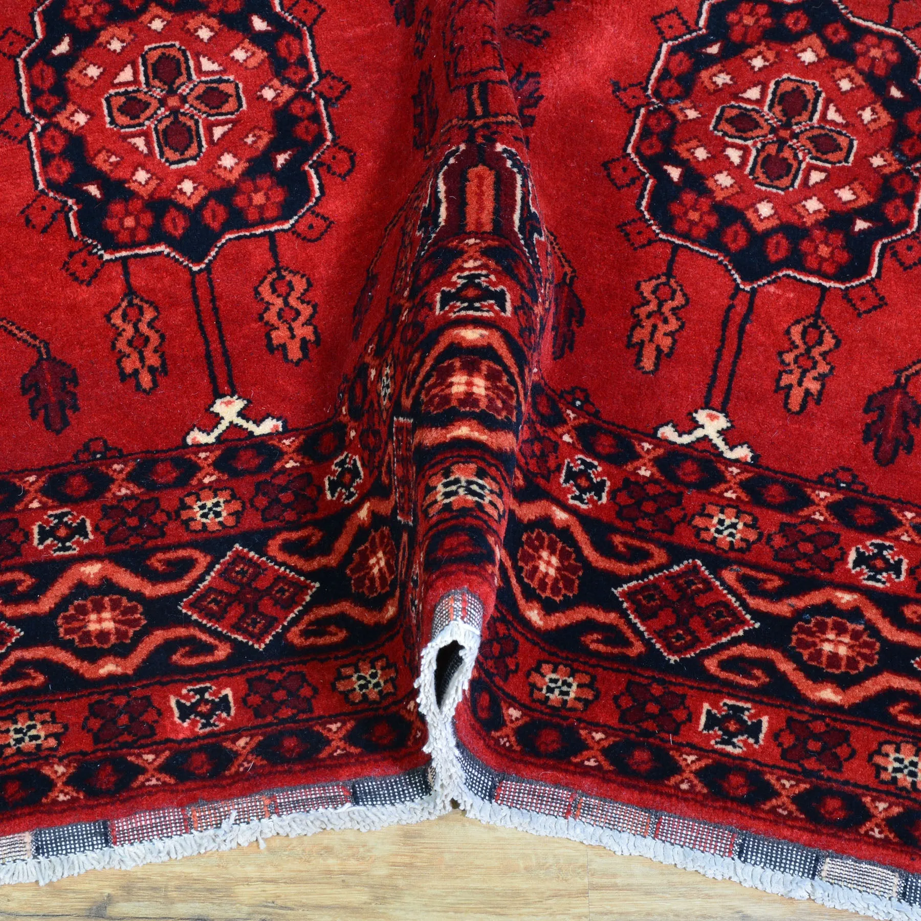 Hand-Knotted Tribal Turkoman Design Handmade Wool Rug (Size 5.0 X 6.7) Cwral-9273