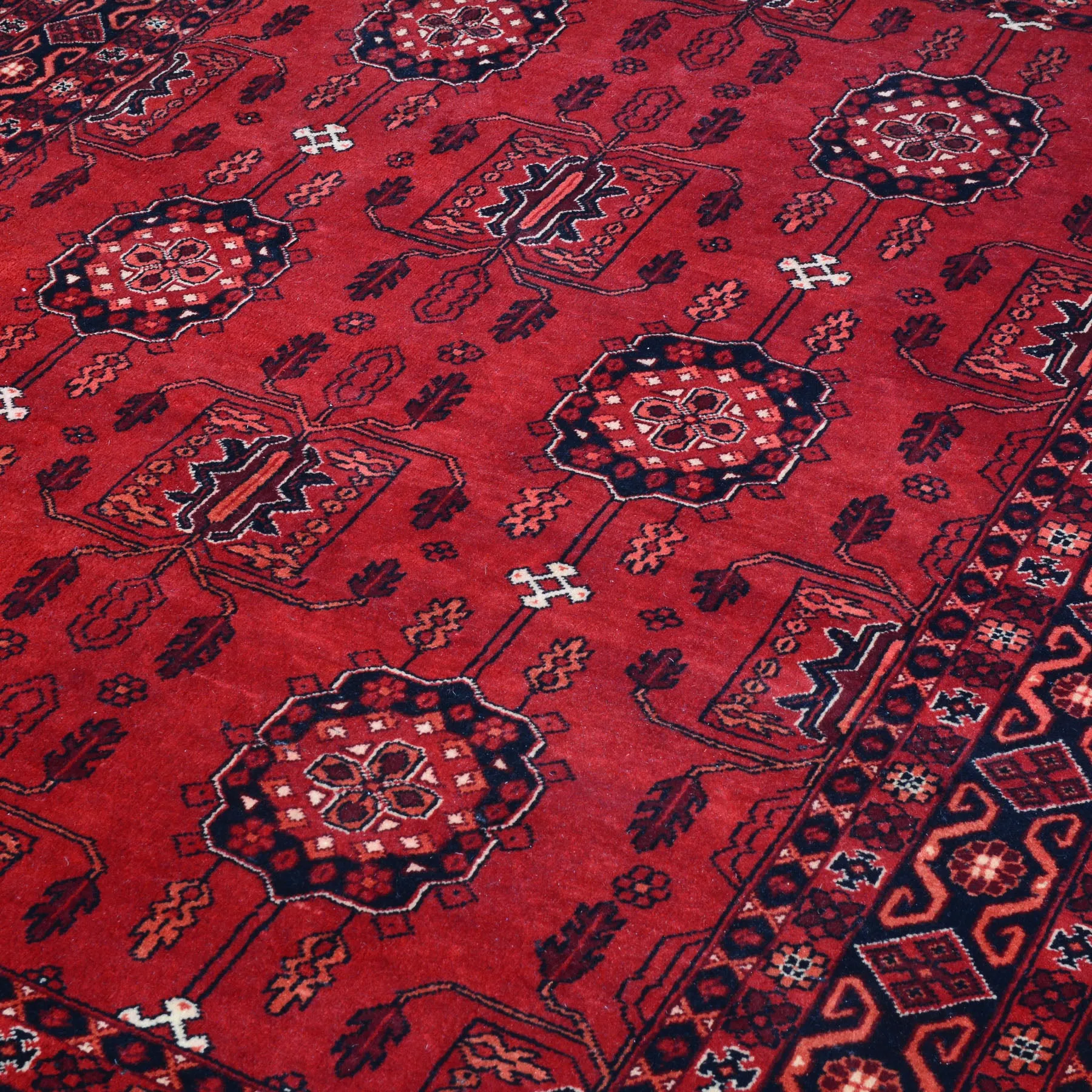 Hand-Knotted Tribal Turkoman Design Handmade Wool Rug (Size 5.0 X 6.7) Cwral-9273
