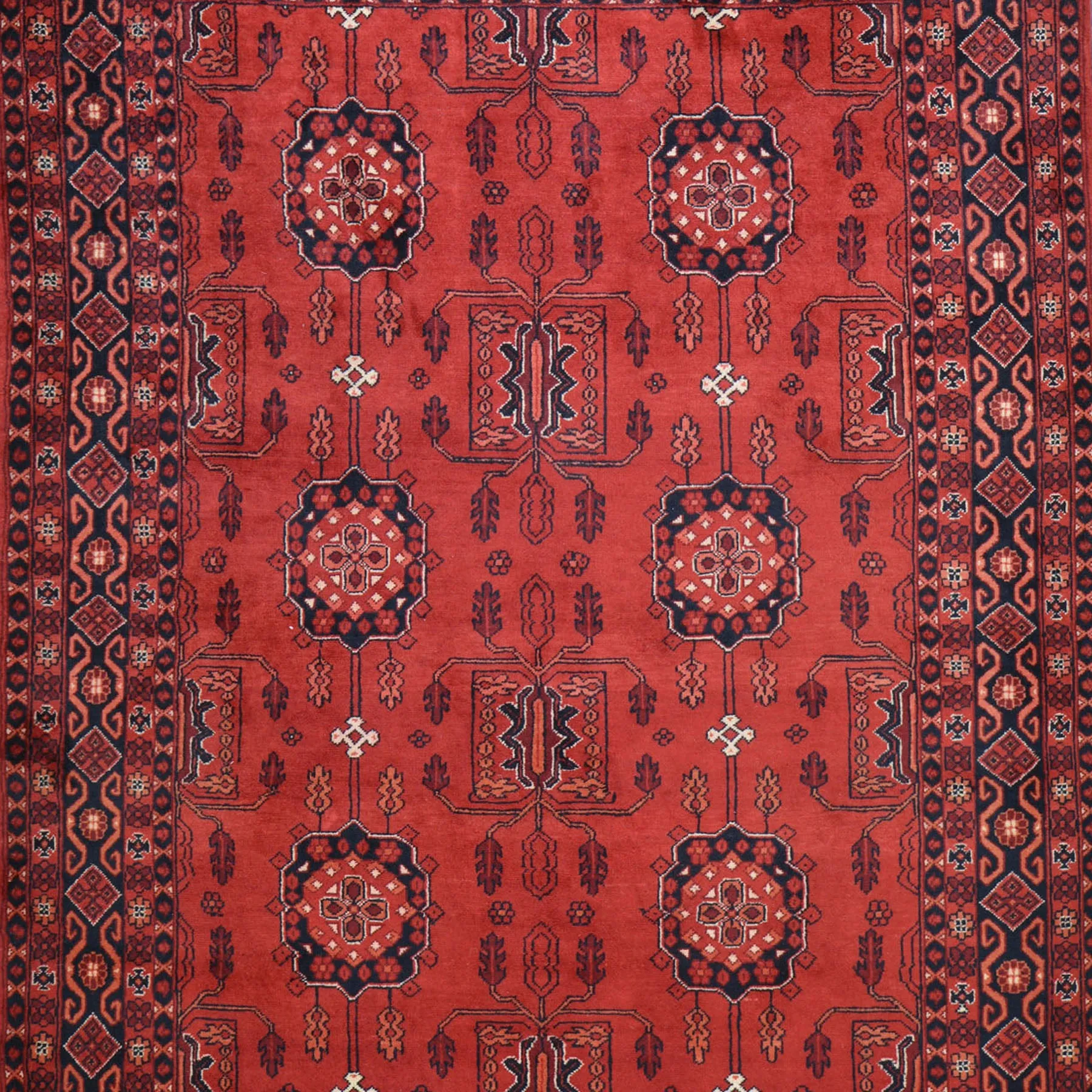 Hand-Knotted Tribal Turkoman Design Handmade Wool Rug (Size 5.0 X 6.7) Cwral-9273