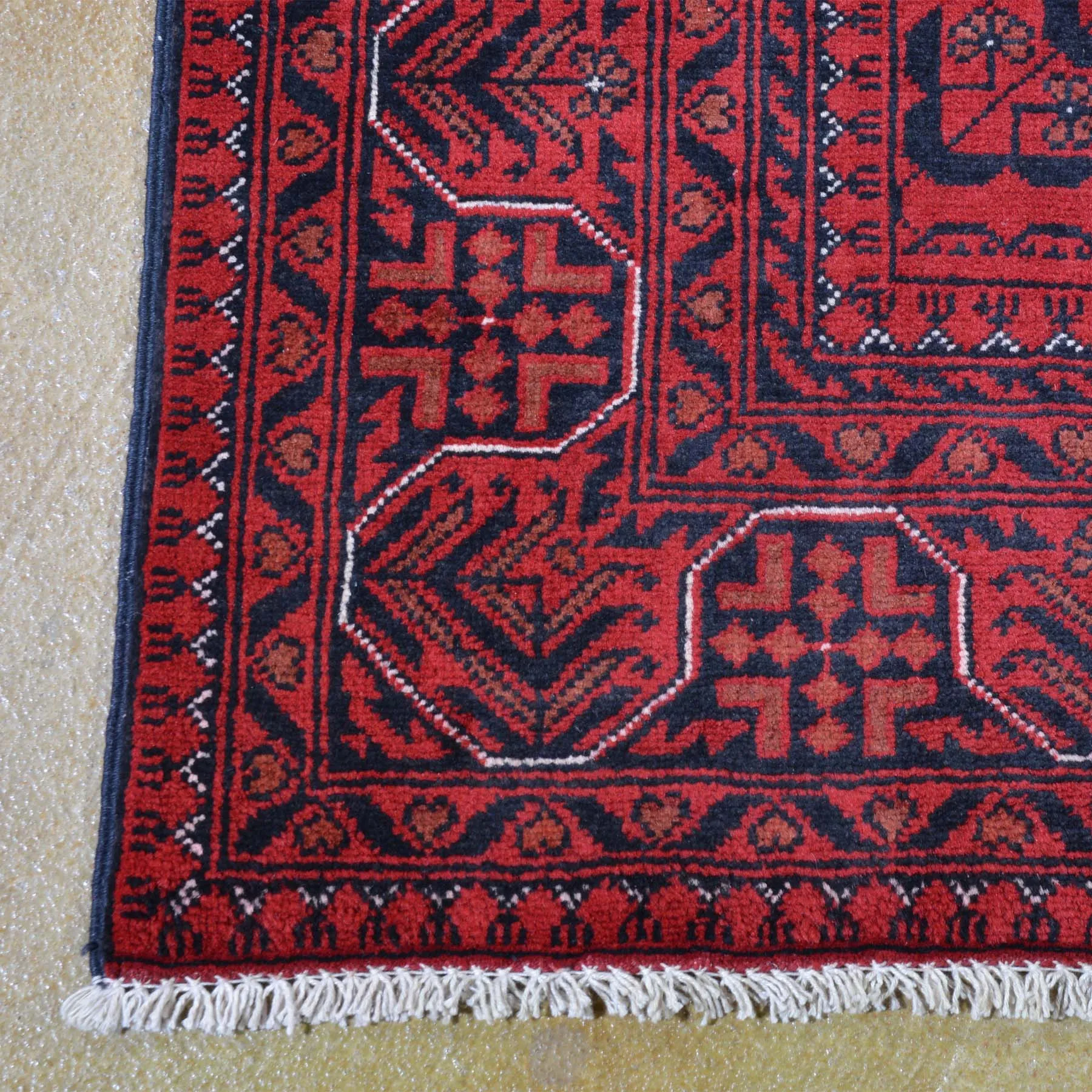 Hand-Knotted Tribal Turkoman Khal Mohammadi Design Wool Rug (Size 4.10 X 6.5) Brrsf-759