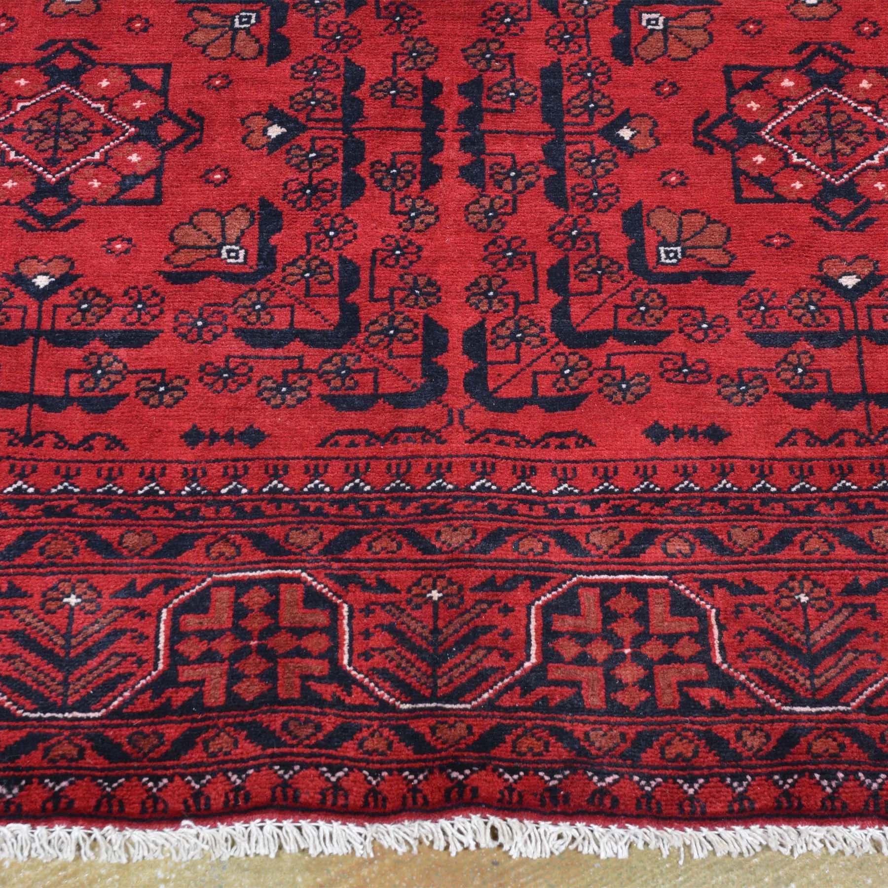 Hand-Knotted Tribal Turkoman Khal Mohammadi Design Wool Rug (Size 4.10 X 6.5) Brrsf-759