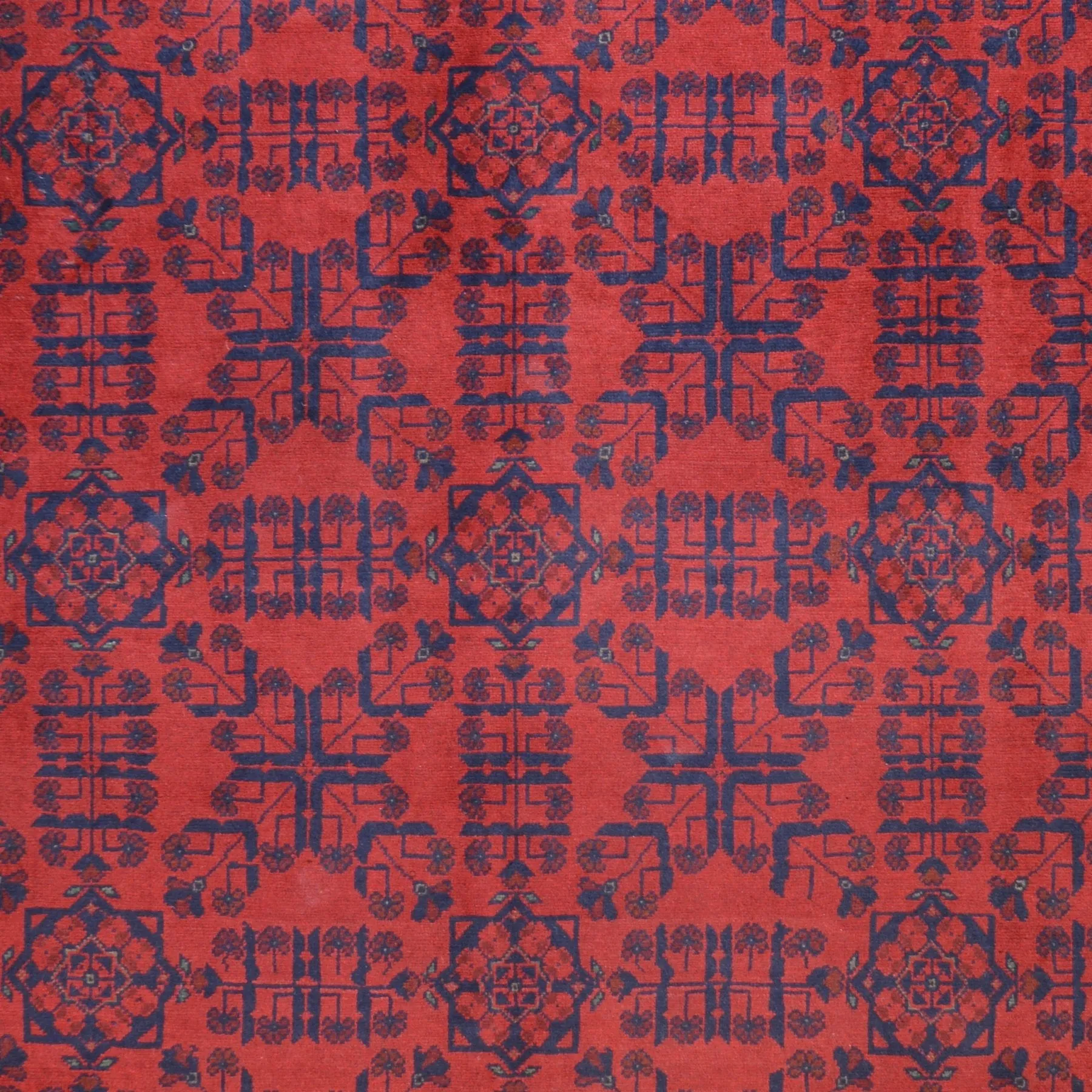 Hand-Knotted Turkmen Tribal Traditional Afghan Rug (Size 6.7 X 9.7) Brral-6336