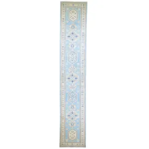 Hand-Knotted Vintage look Kazak Design Handmade Wool Rug (Size 2.8 X 14.3) Cwral-7953