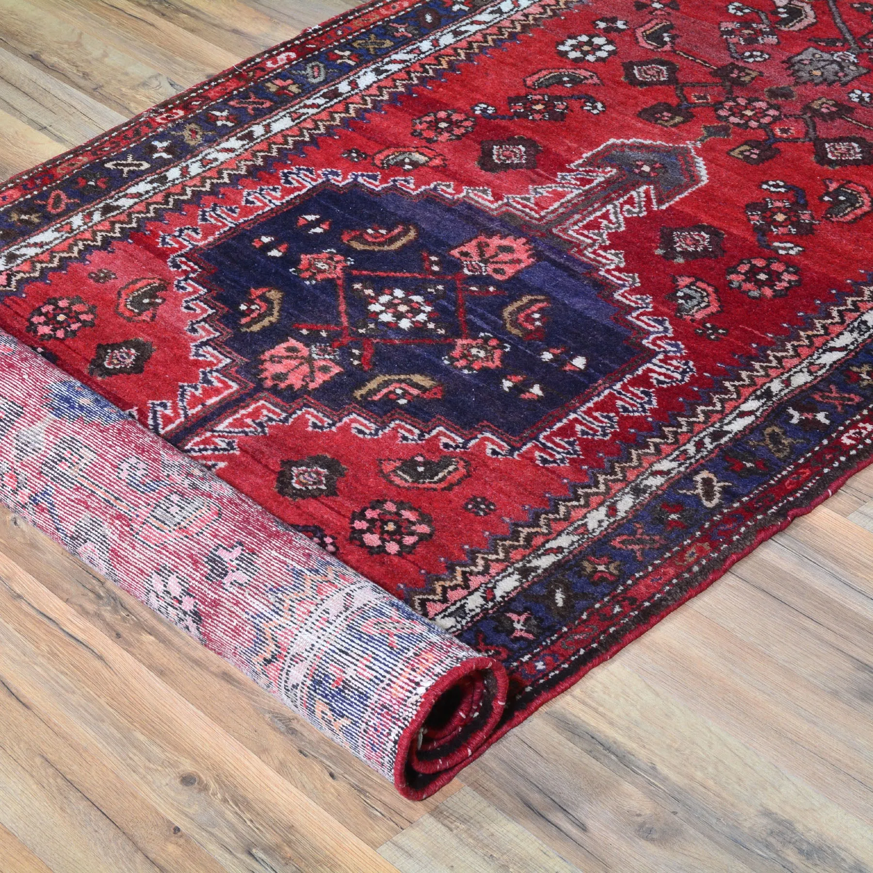 Hand-Knotted Vintage Traditional Tribal 100% Wool Rug (Size 3.2 X 8.11) Brral-2925