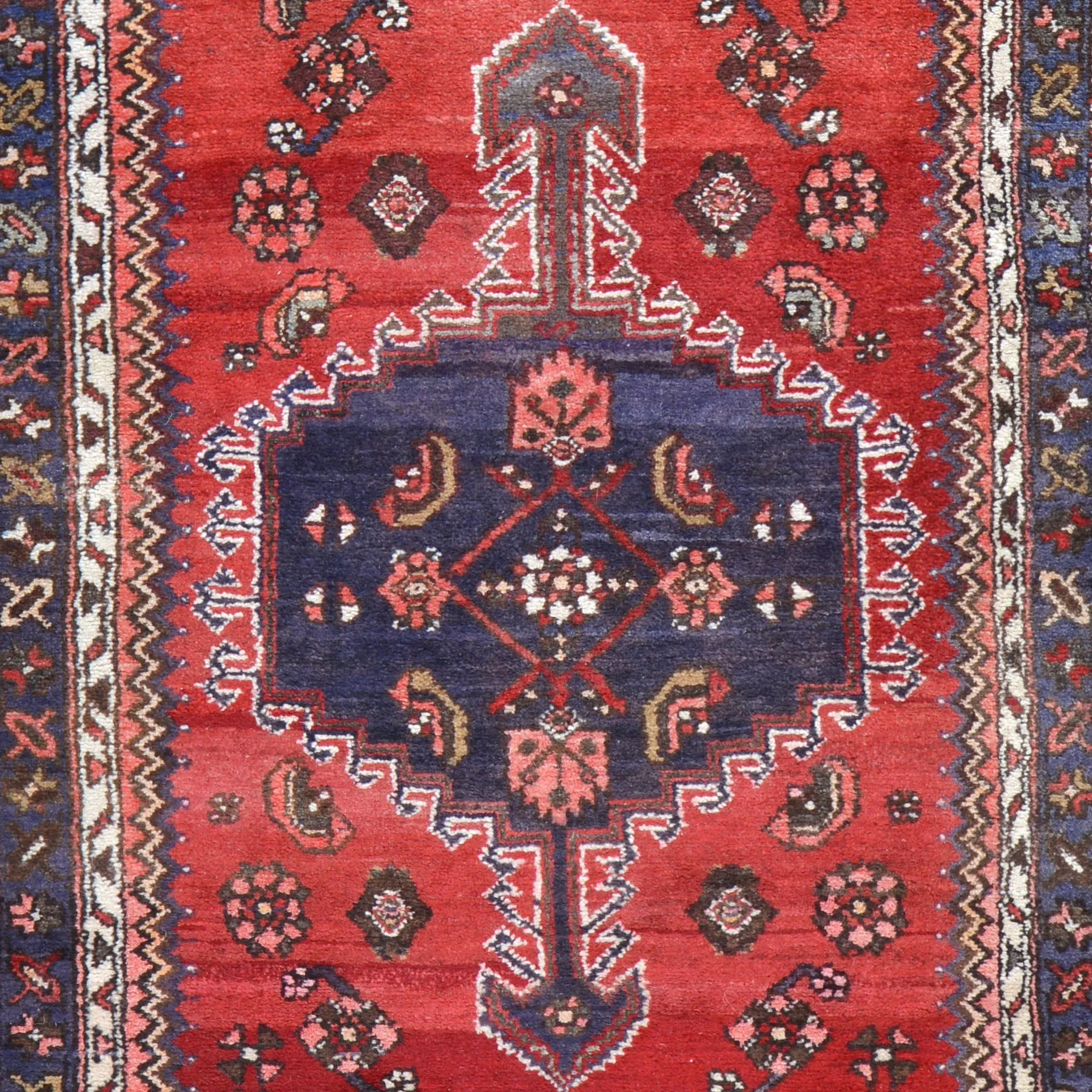 Hand-Knotted Vintage Traditional Tribal 100% Wool Rug (Size 3.2 X 8.11) Brral-2925