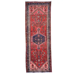 Hand-Knotted Vintage Traditional Tribal 100% Wool Rug (Size 3.2 X 8.11) Brral-2925