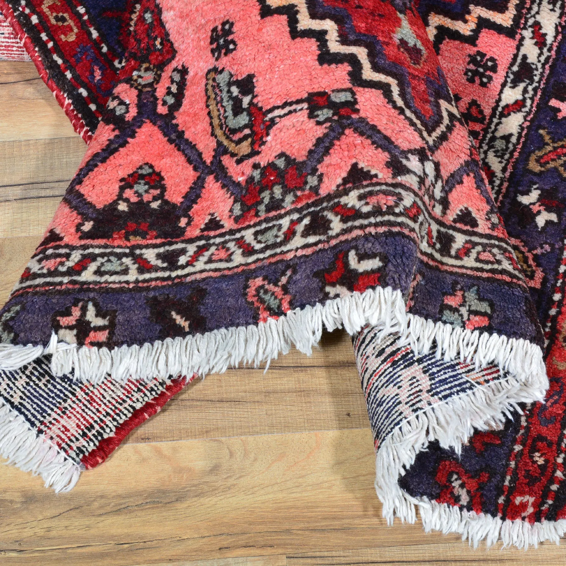 Hand-Knotted Vintage Traditional Tribal 100% Wool Rug (Size 3.2 X 8.11) Brral-2925