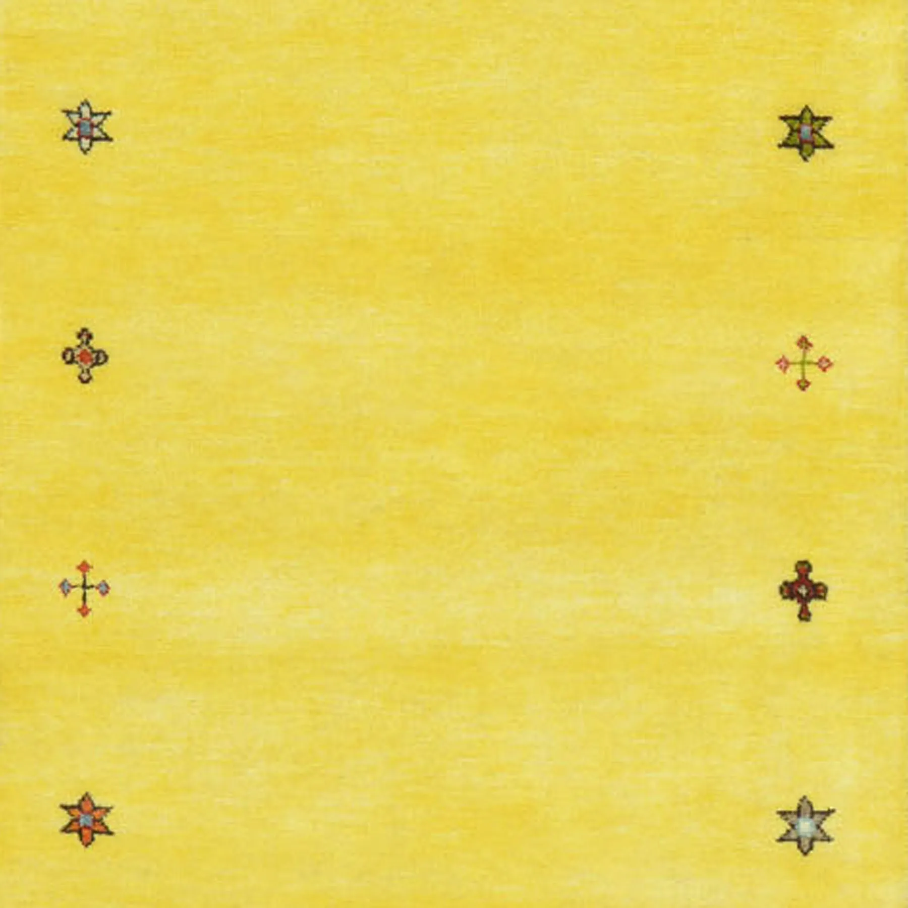 Hand-Knotted Yellow Modern Gabbeh Handmade 100% Wool Rug (Size 2.8 X 9.11) Cwral-9486