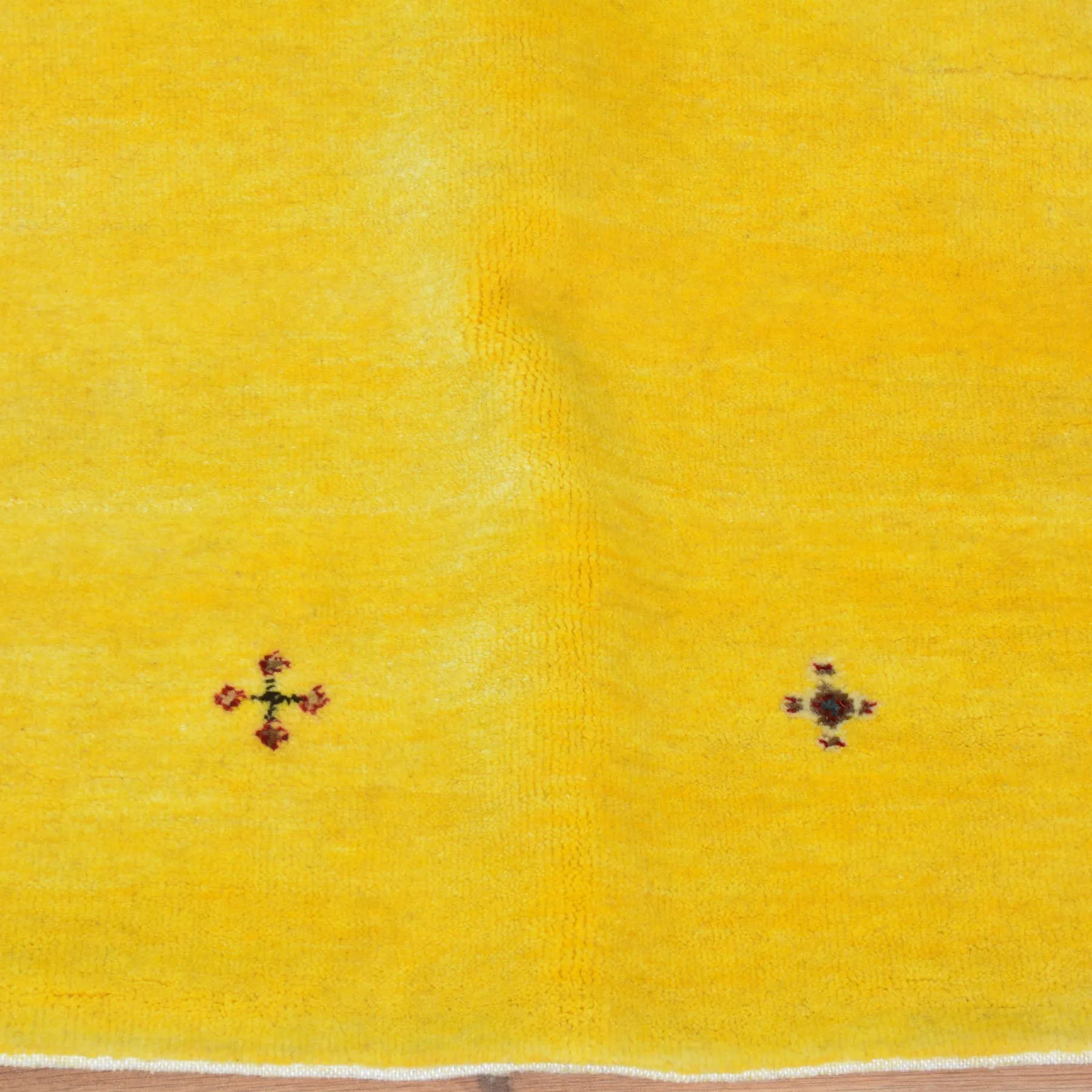 Hand-Knotted Yellow Modern Gabbeh Handmade 100% Wool Rug (Size 2.8 X 9.11) Cwral-9486