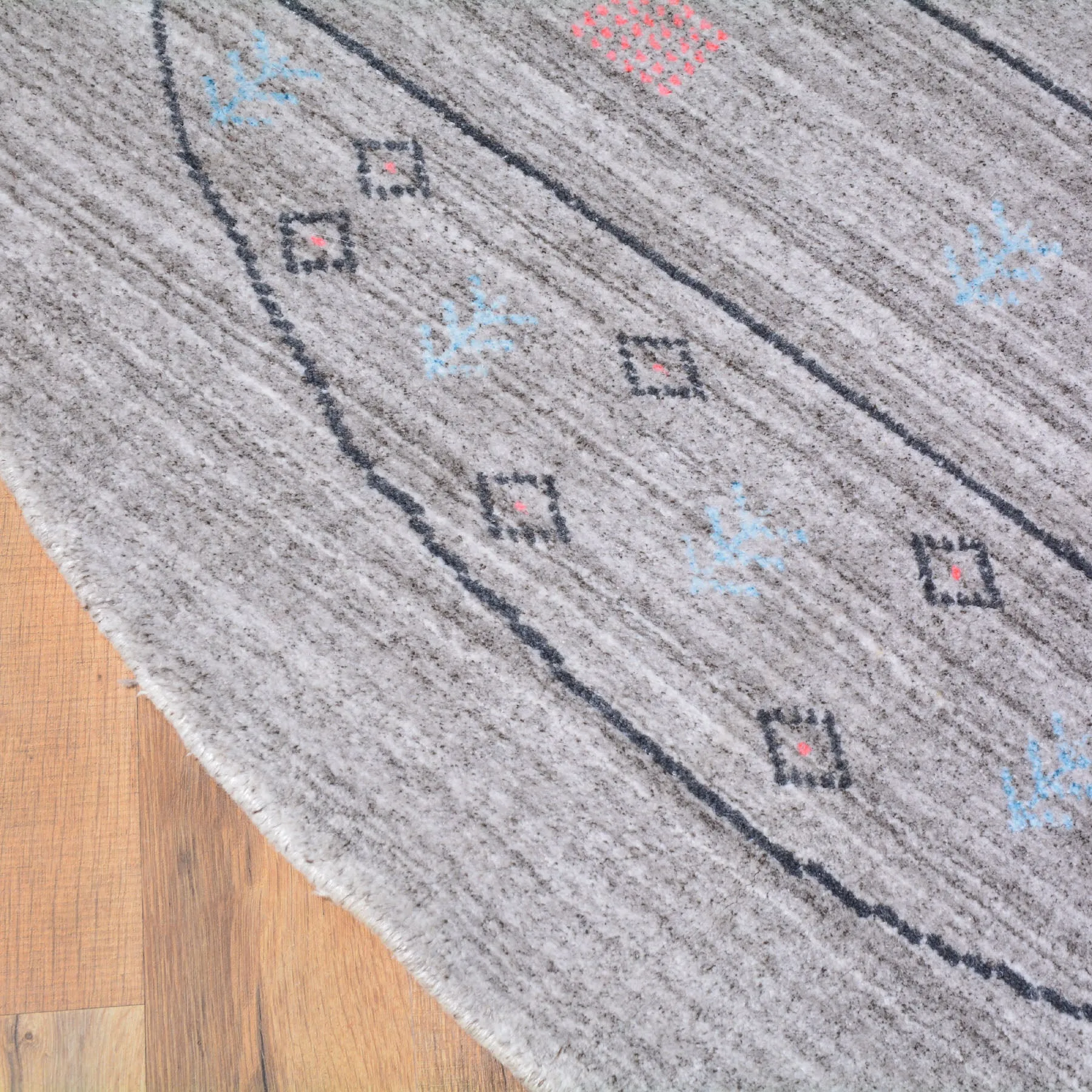 Hand-Loomed Modern Round Bamboo Silk Rug (Size 5.0 X 5.0) Cwral-7014