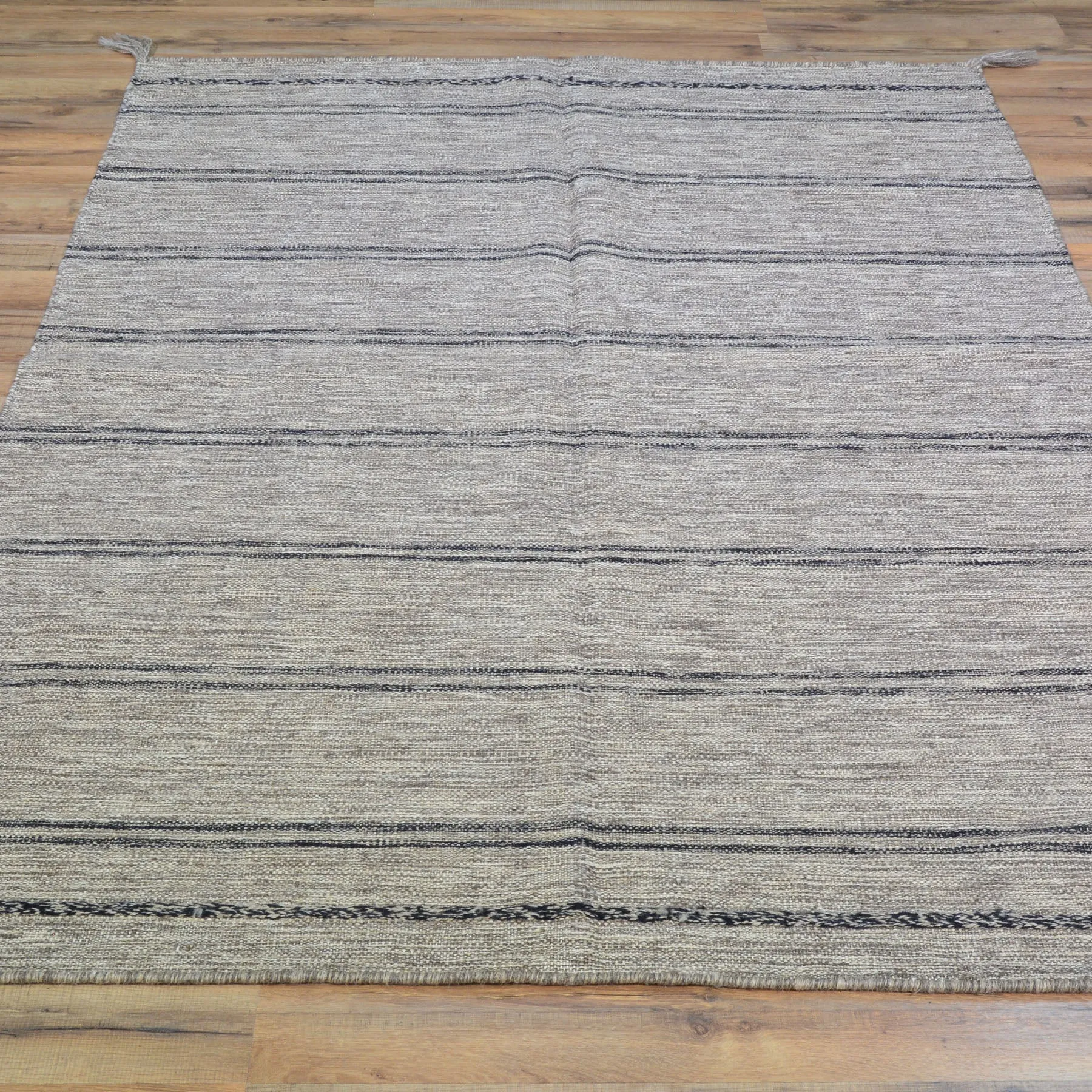 Hand-Woven Flat-Weave Contemporary Design Handmade Wool Rug (Size 4.0 X 5.11) Cwral-11031