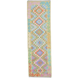 Hand-Woven Reversible Momana Kilim Handmade Wool Rug (Size 2.6 X 8.0) Cwral-10710