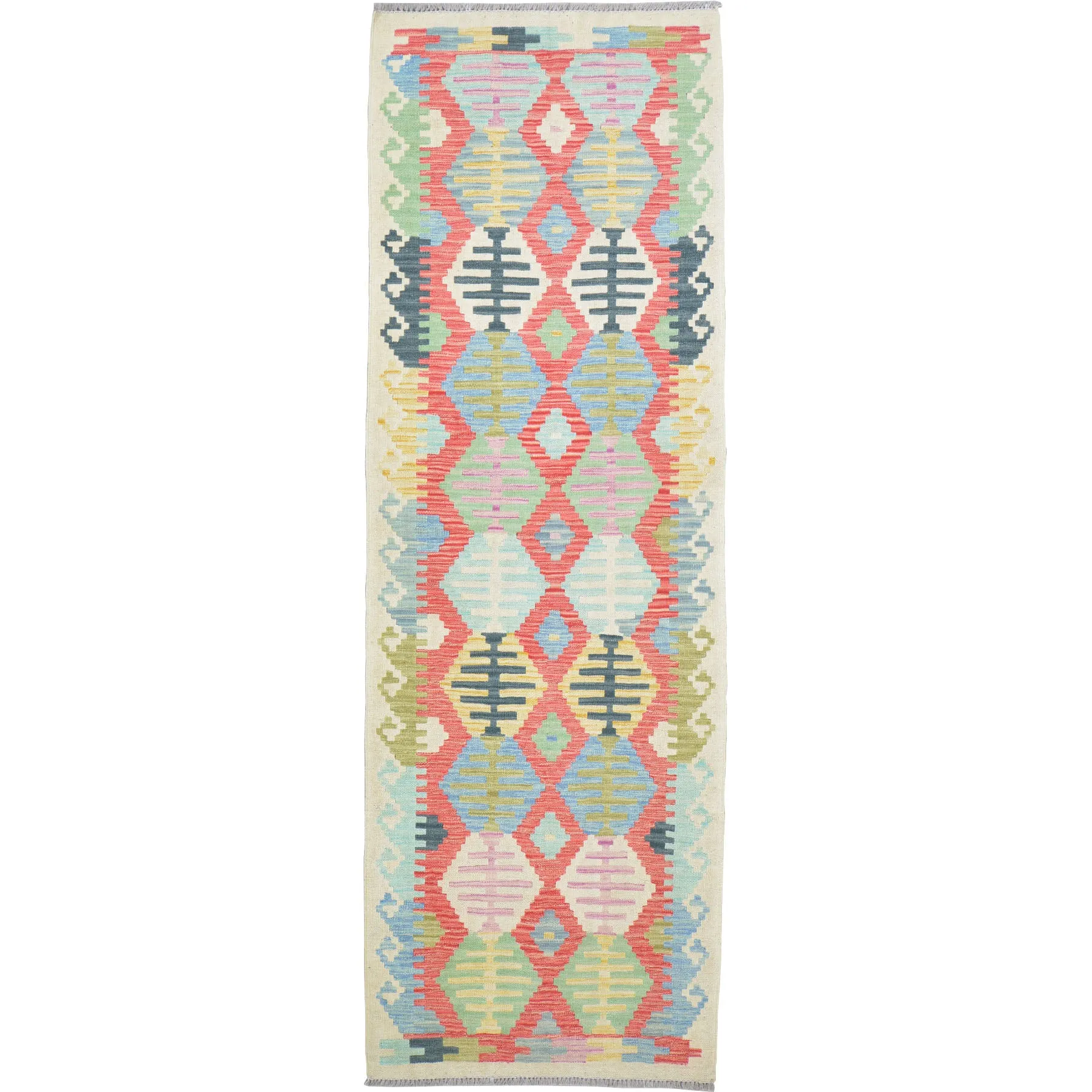 Hand-Woven Reversible Momana Kilim Handmade Wool Rug (Size 2.8 X 7.11) Cwral-10707