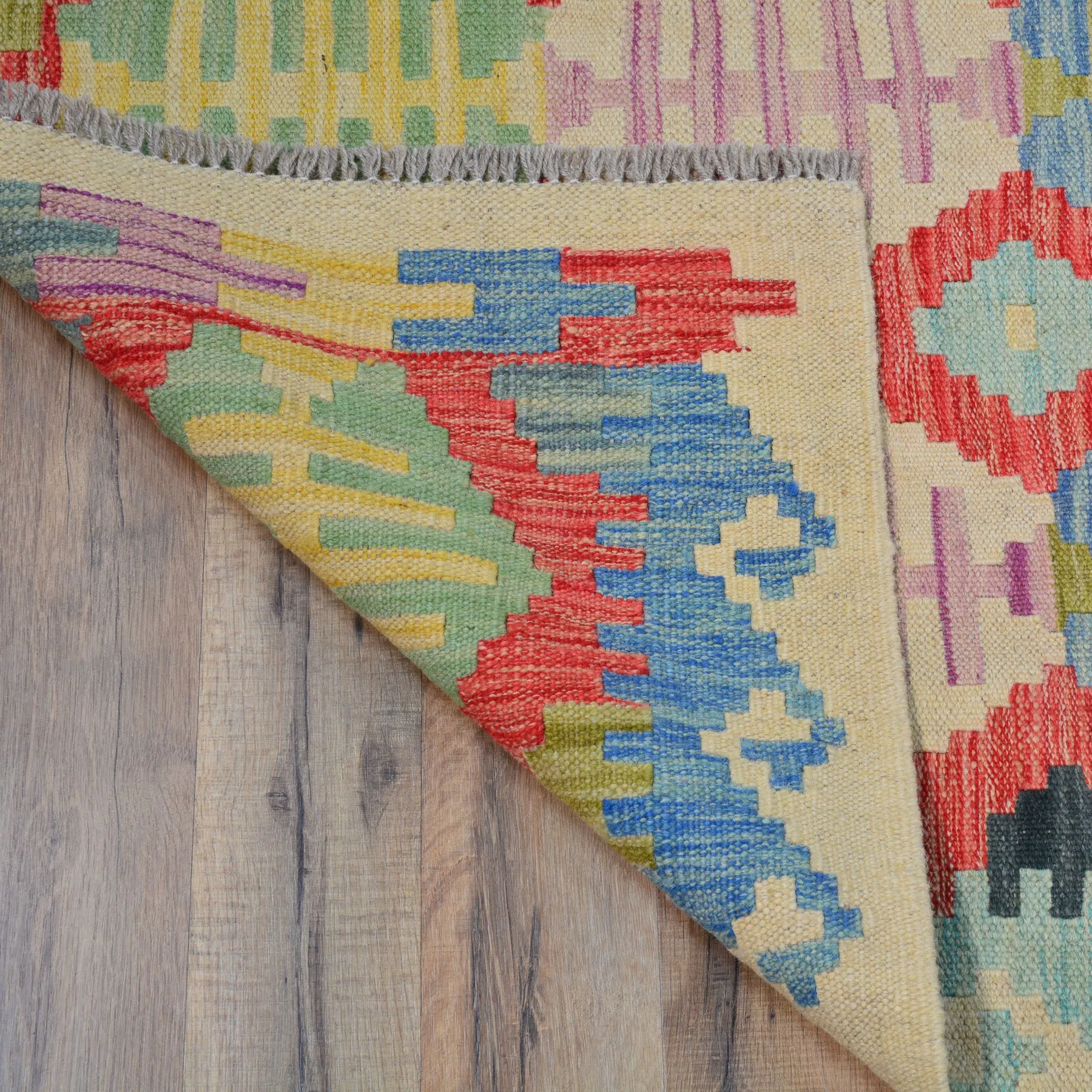 Hand-Woven Reversible Momana Kilim Handmade Wool Rug (Size 2.8 X 7.11) Cwral-10707