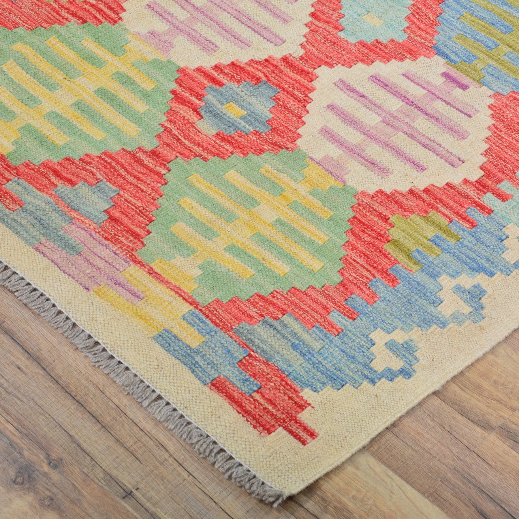 Hand-Woven Reversible Momana Kilim Handmade Wool Rug (Size 2.8 X 7.11) Cwral-10707