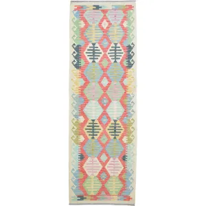 Hand-Woven Reversible Momana Kilim Handmade Wool Rug (Size 2.8 X 7.11) Cwral-10707