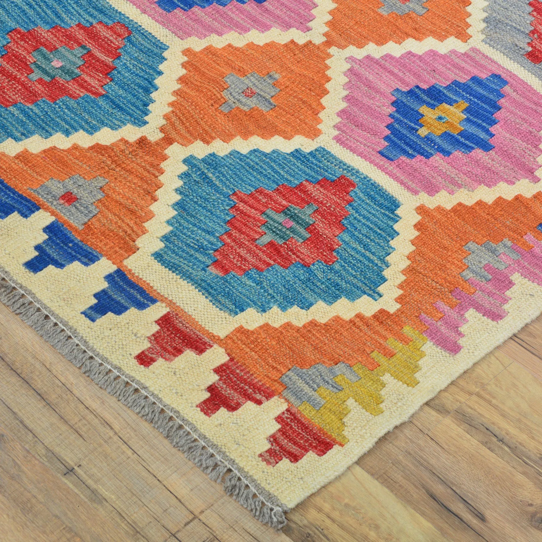 Hand-Woven Reversible Momana Kilim Handmade Wool Rug (Size 2.9 X 8.1) Cwral-10713