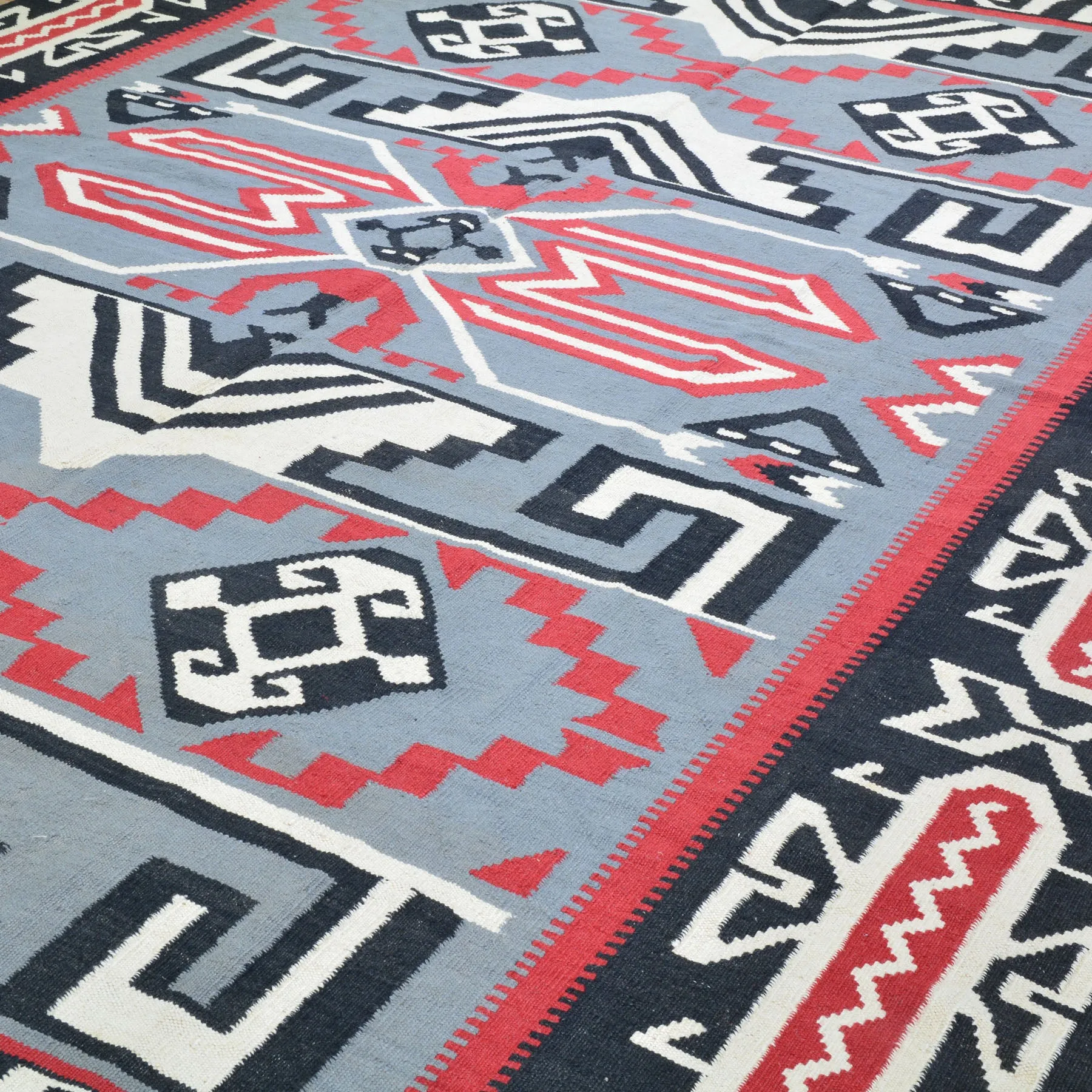 Hand-Woven Reversible Southwestern Design Handmade Rug (Size 8.7 X 11.8) Cwral-10905