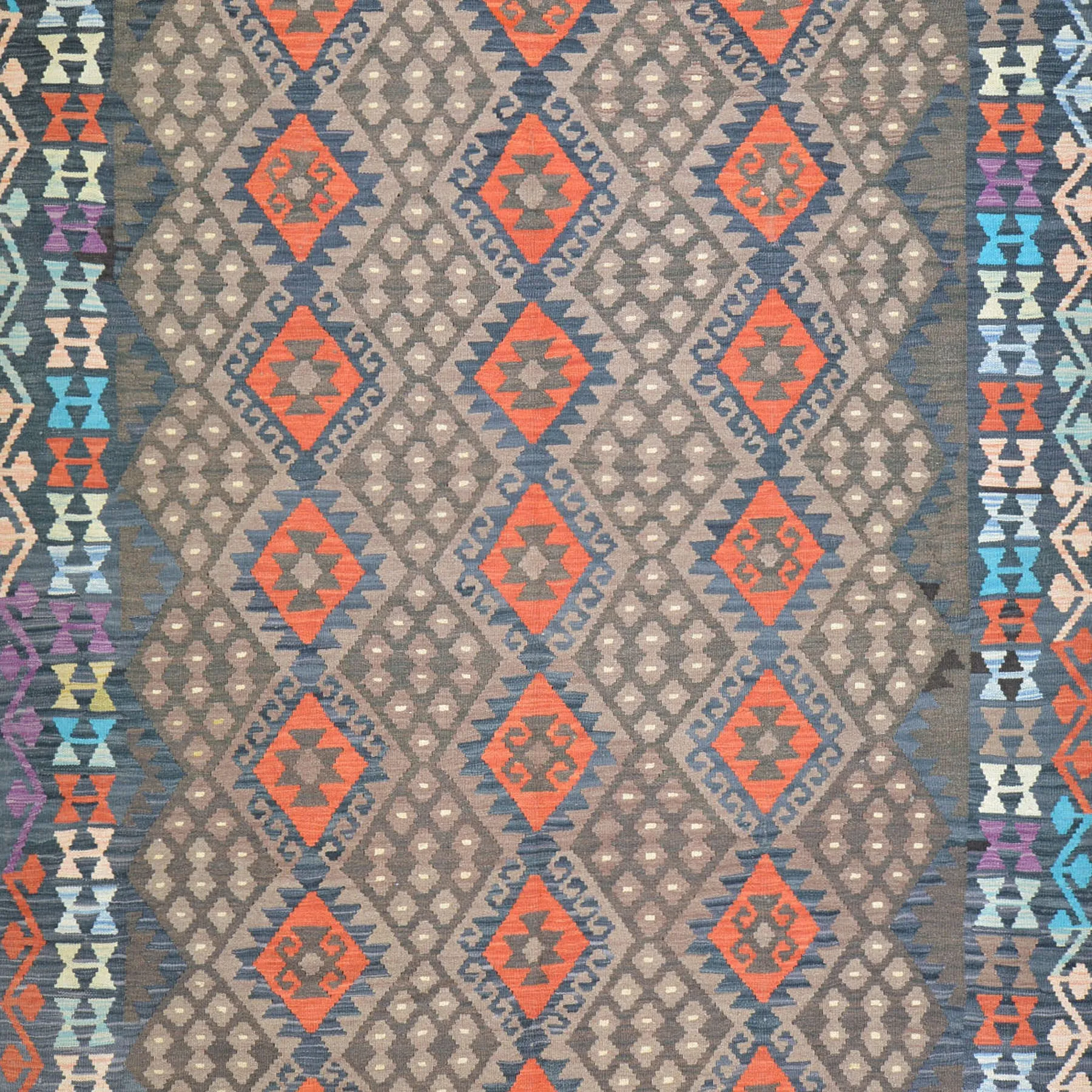 Hand-Woven Reversible Traditional Design Handmade Kilim Rug (Size 6.9 X 9.5) Cwral-10794