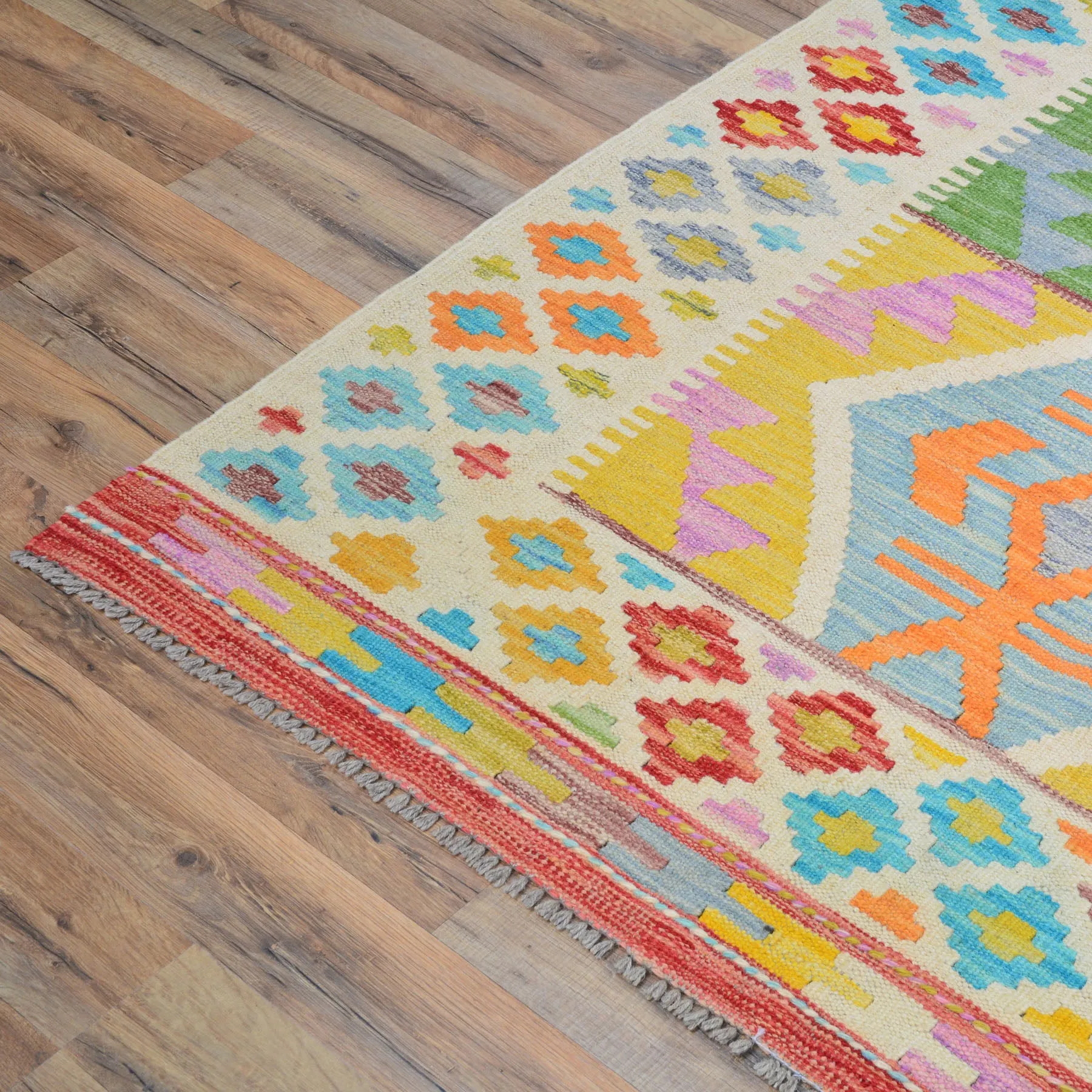 Hand-Woven Reversible Traditional Design Handmade Kilim Rug (Size 8.1 X 11.3) Cwral-10785