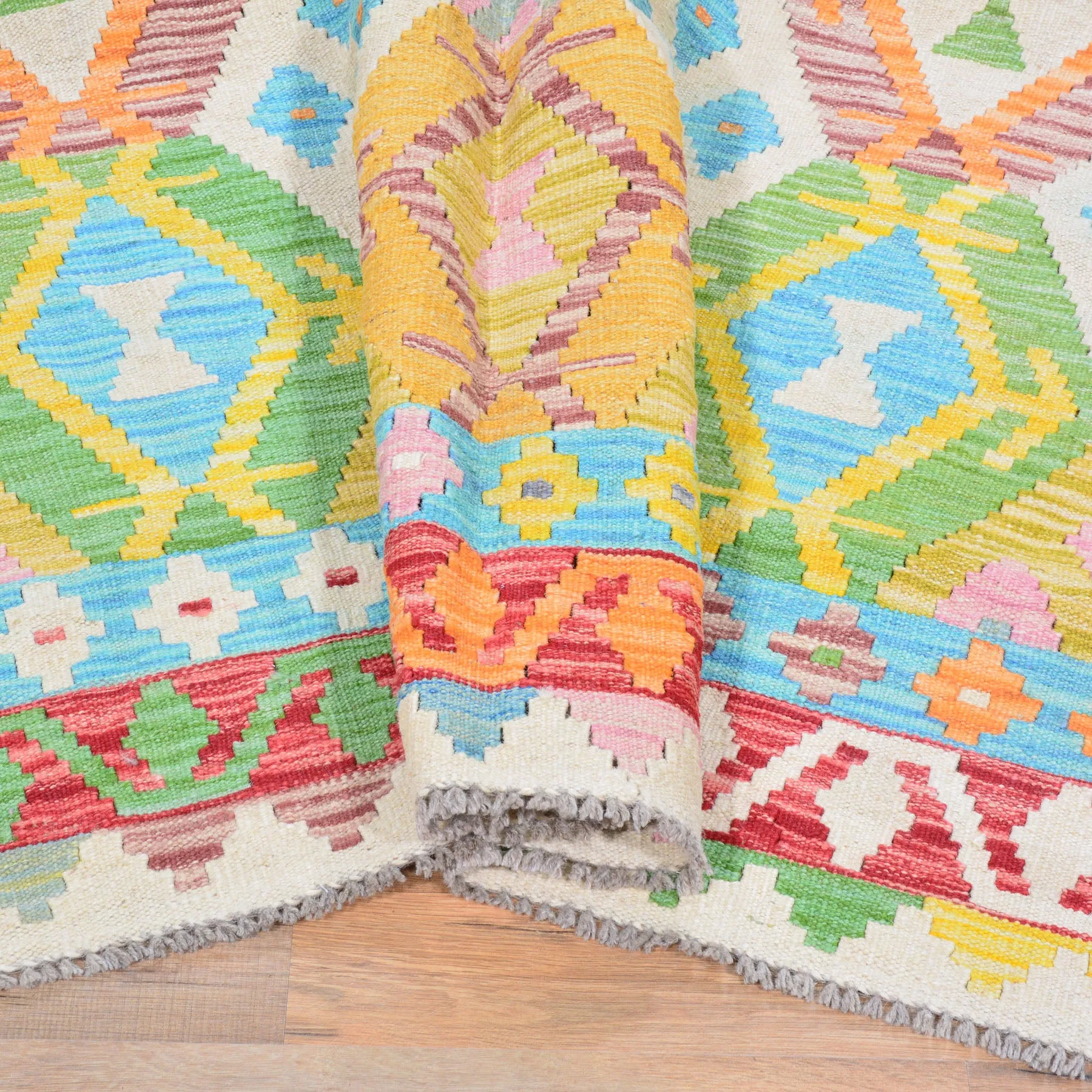 Hand-Woven Reversible Traditional Design Handmade Kilim Rug (Size 8.5 X 9.8) Cwral-10776