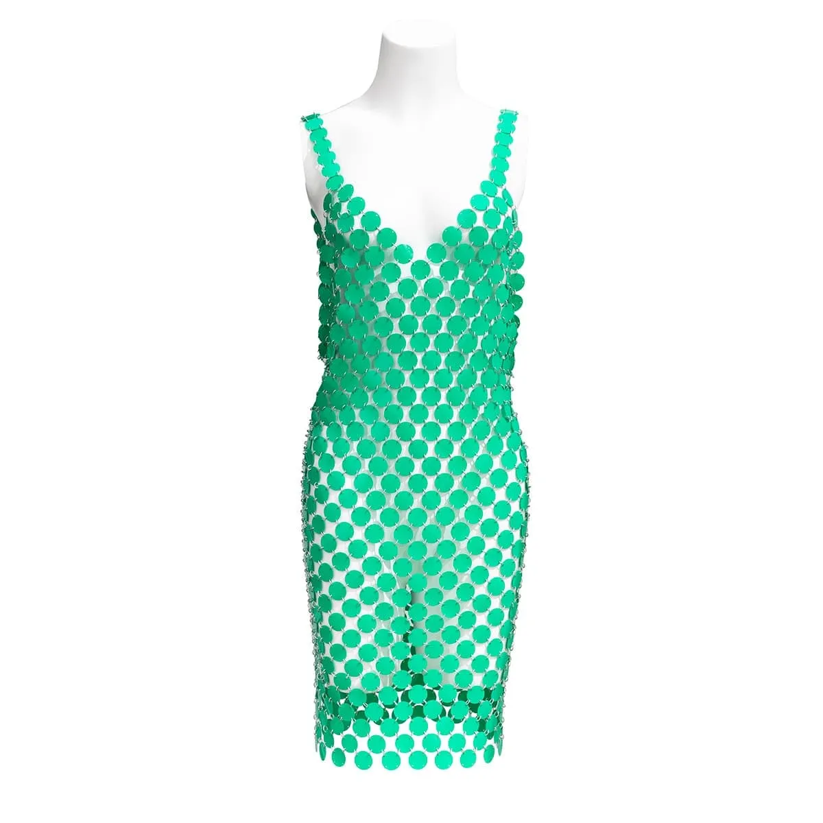 Handmade Colorful Squamous Sequins Patchwork Rave Party Mini Dress