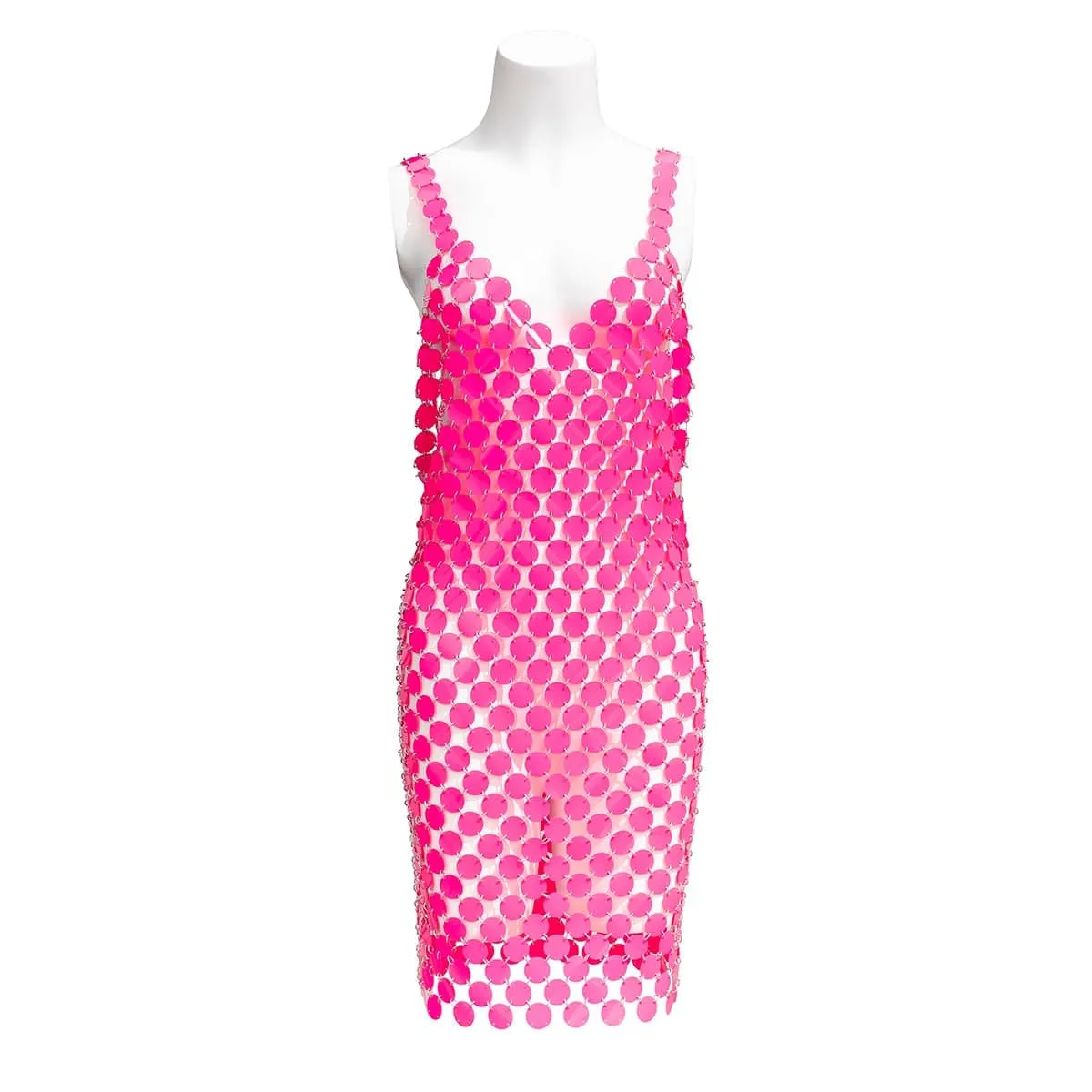 Handmade Colorful Squamous Sequins Patchwork Rave Party Mini Dress