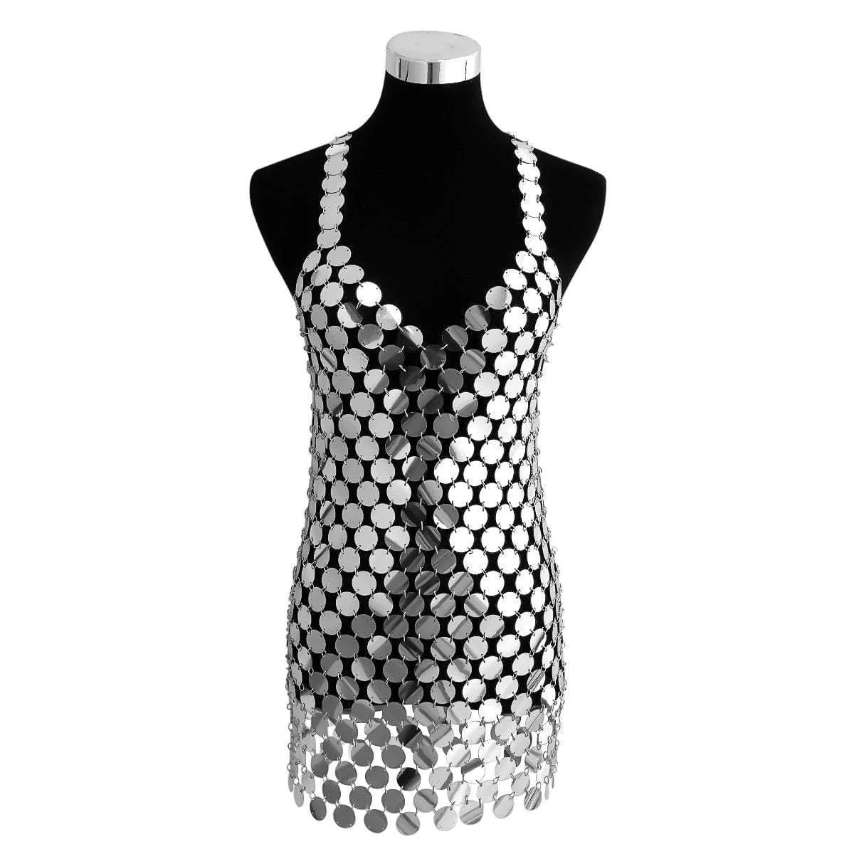 Handmade Sequins Patchwork Glitter Party Dress