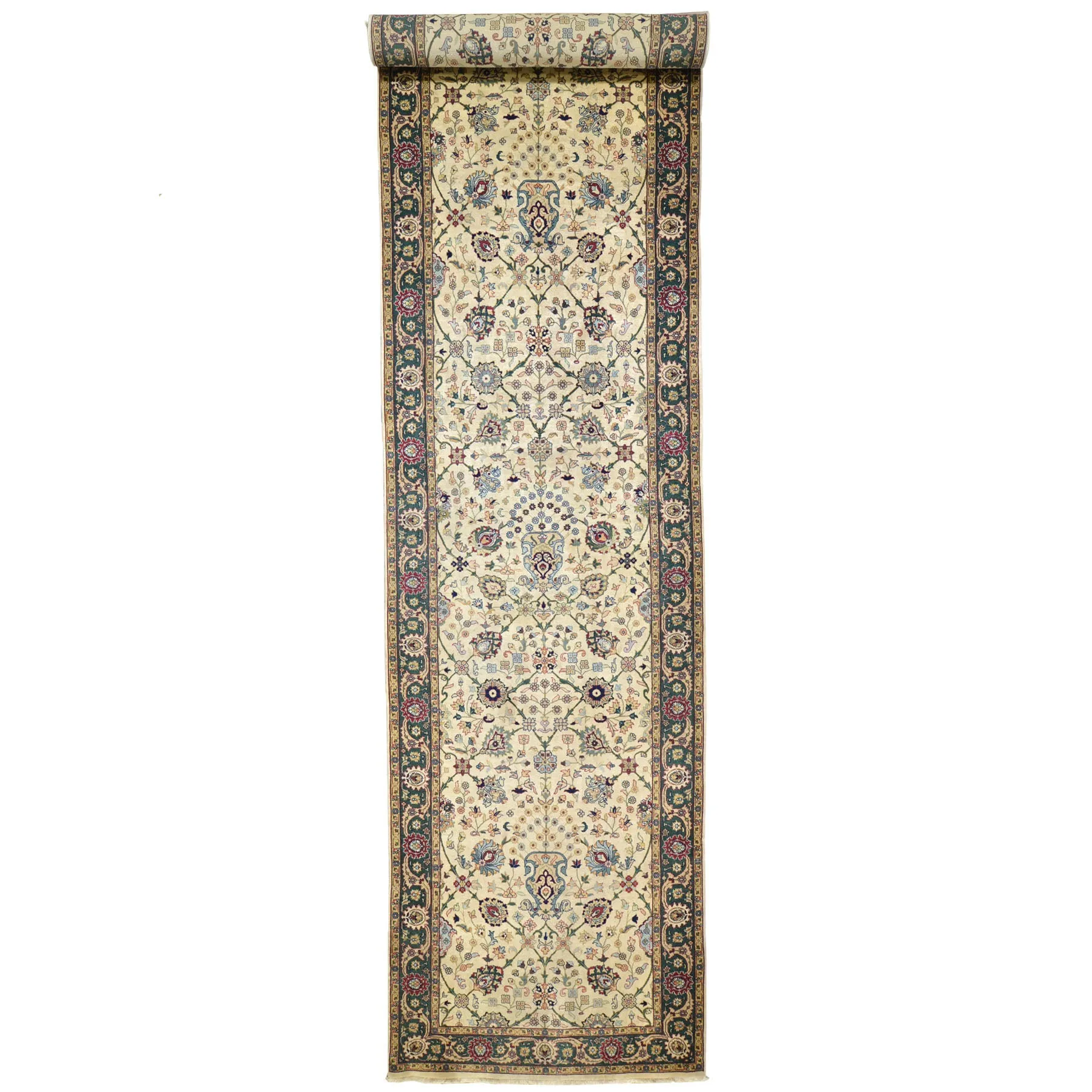 Handmade Traditional Design 100% Wool Wide Runner Rug (Size 4.0 X 15.10) Cwral-6864