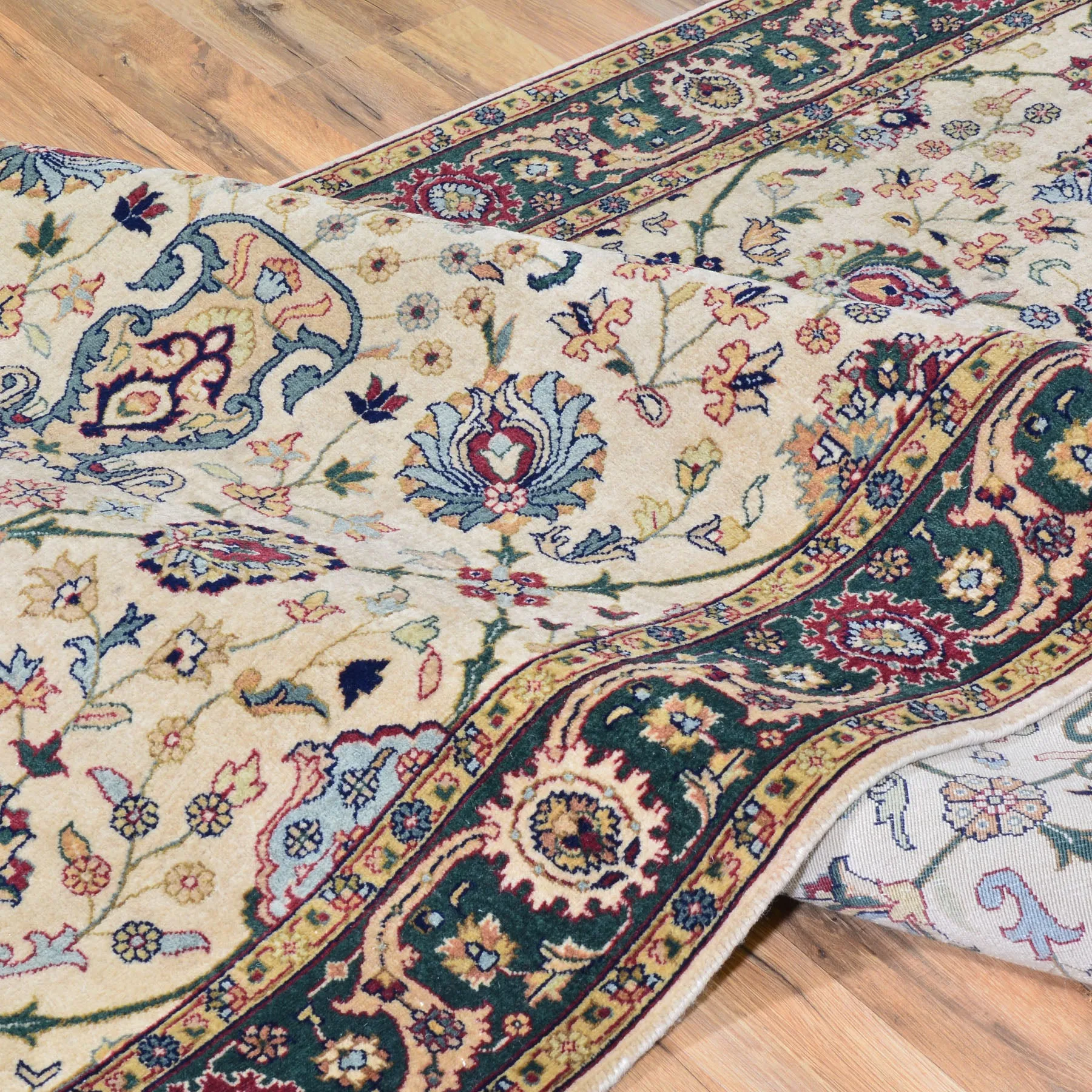 Handmade Traditional Design 100% Wool Wide Runner Rug (Size 4.0 X 15.10) Cwral-6864
