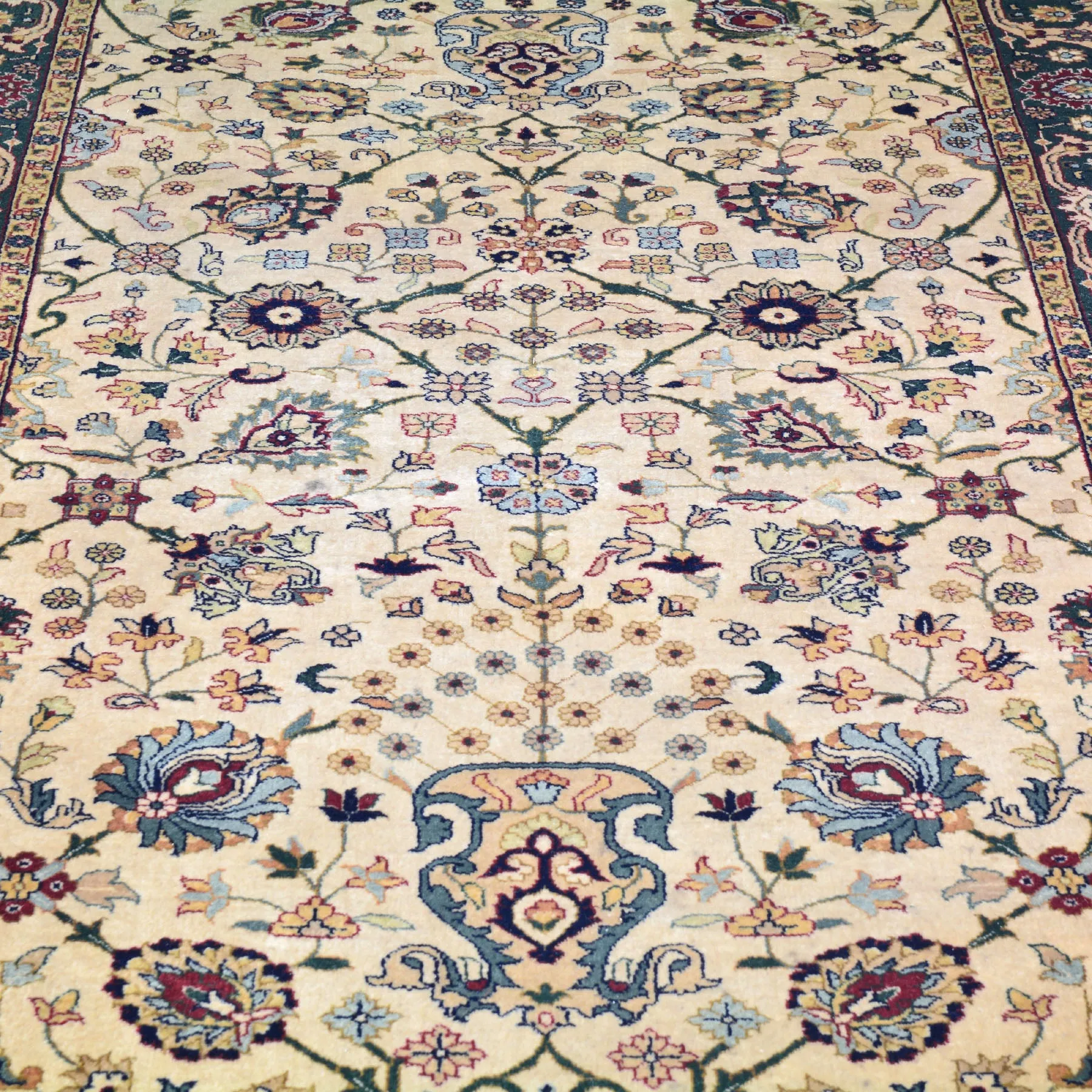 Handmade Traditional Design 100% Wool Wide Runner Rug (Size 4.0 X 15.10) Cwral-6864