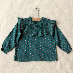 Handsmock Collar Blouse in Provencal Print by Bonjour Diary *LAST PIECE 2-3 years*