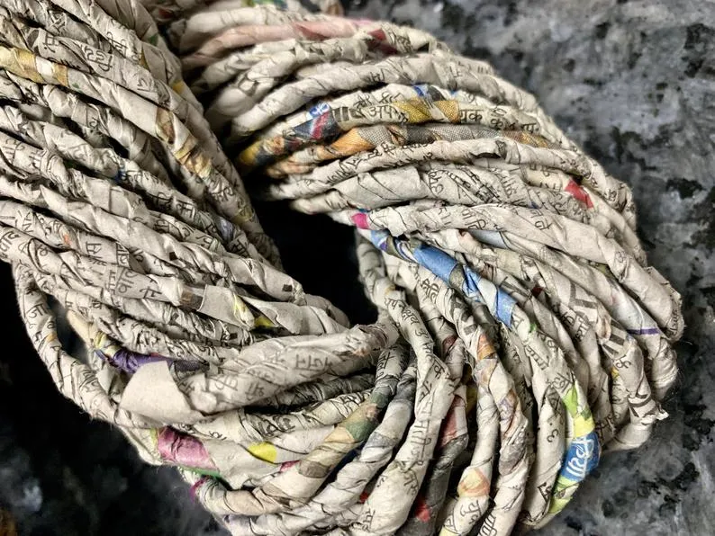 Handspun Newspaper Yarn