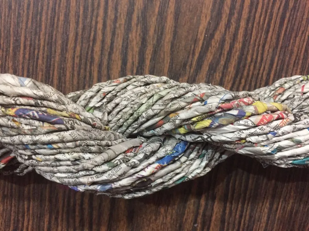 Handspun Newspaper Yarn