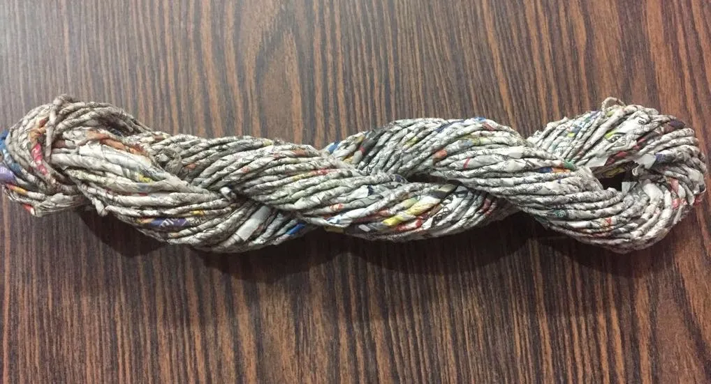 Handspun Newspaper Yarn