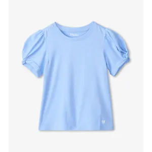 Hatley Vista Blue Twisted Sleeve Top