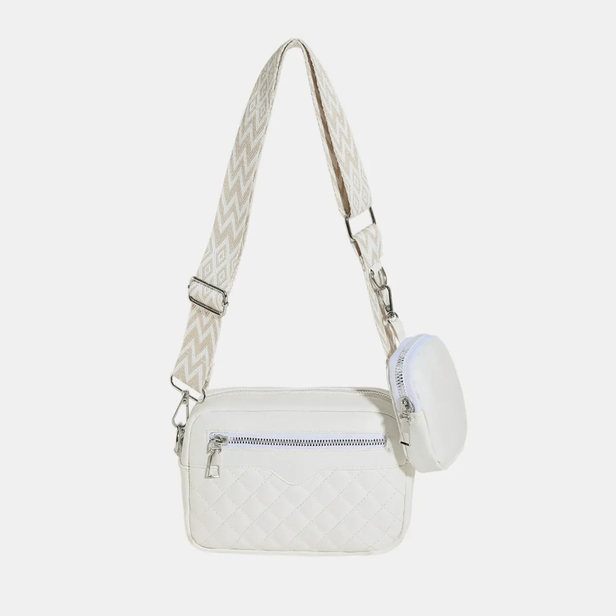 Hayes Stitching Faux Leather Shoulder Bag