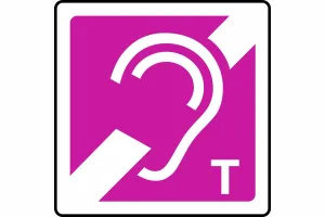 Hearing loop T sign