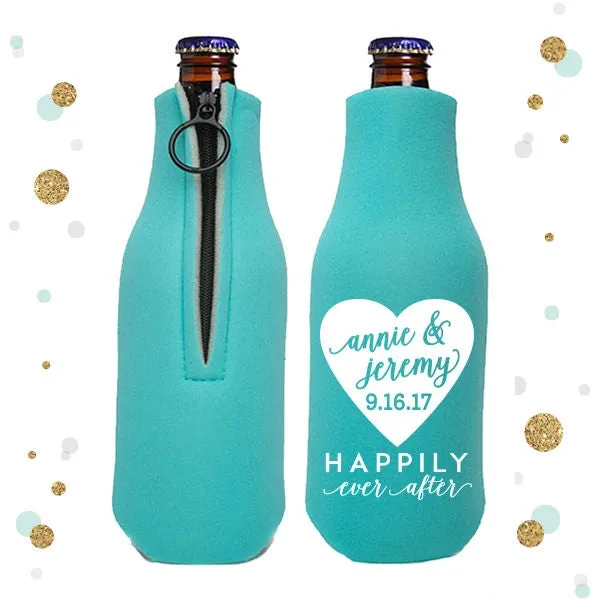 Heart - Collapsible Foam Zippered Bottle Cooler #2Z